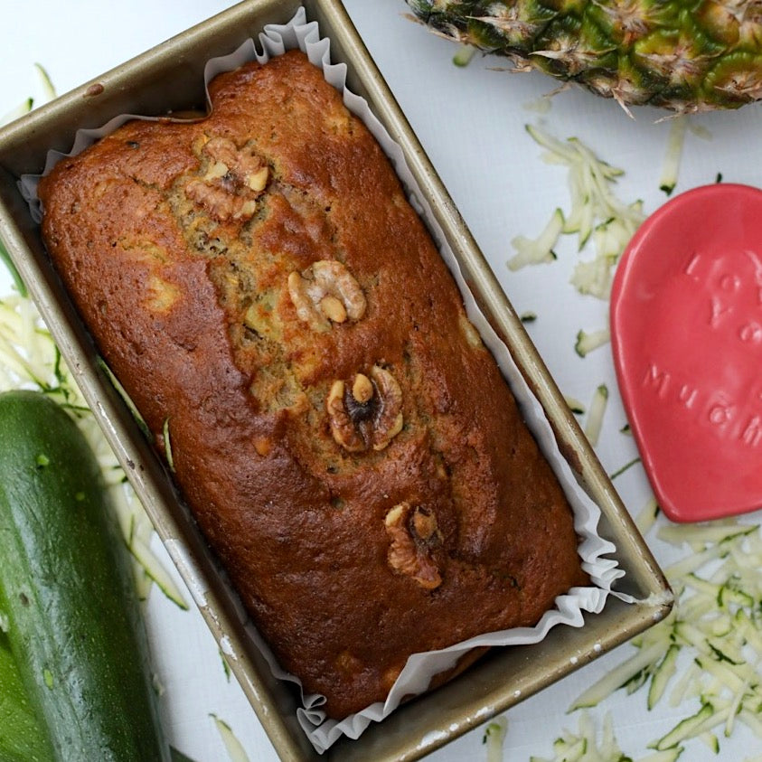 Pineapple & Walnut Zucchini Bread - Vegan - Concordia Style Boutique