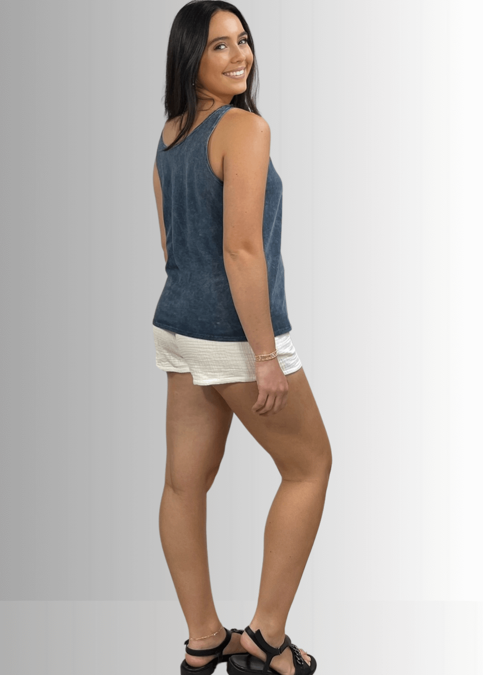 A Simple Flower Graphic Premium USA Made Cotton Tank Top - Concordia Style Boutique