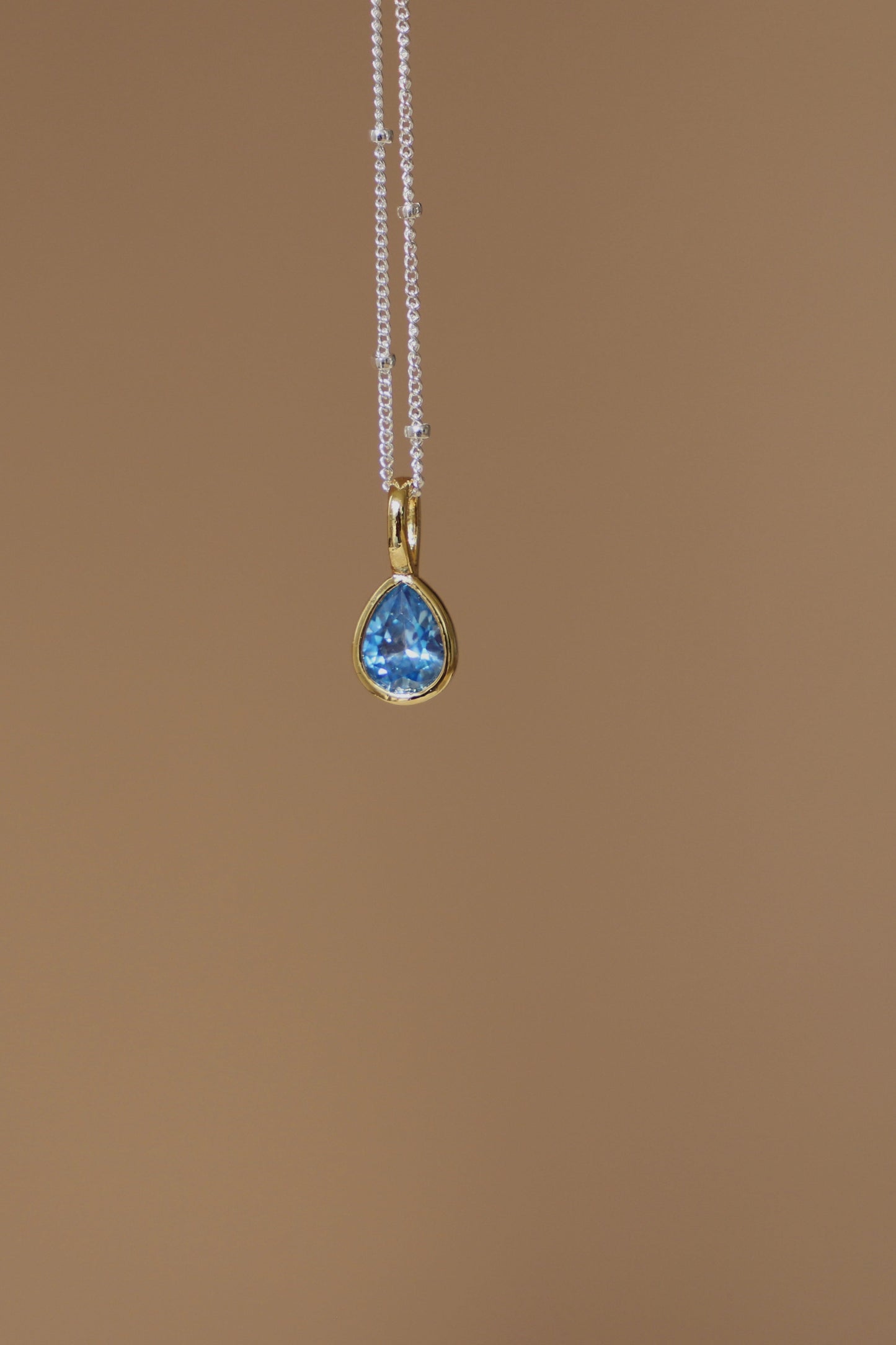 AQUA TEARDROP NECKLACE - Concordia Style Boutique