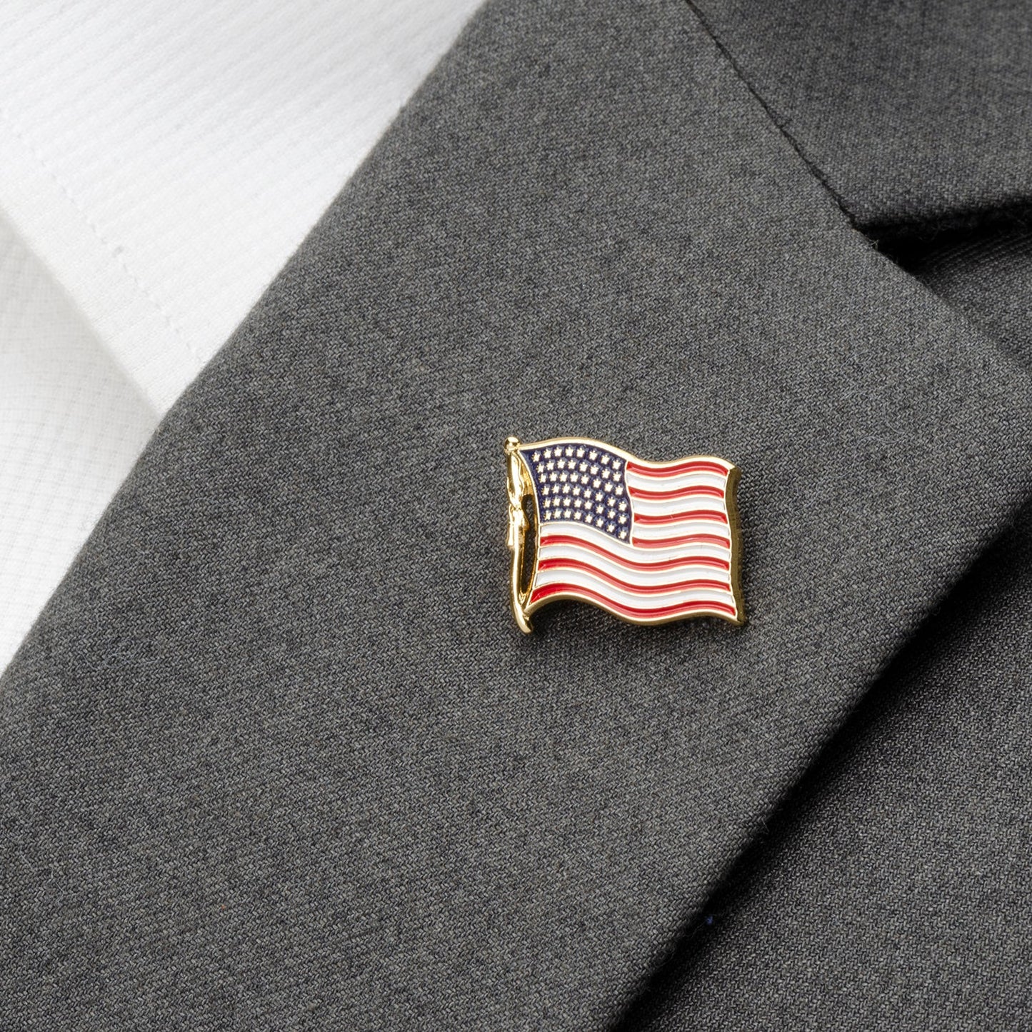Waving American Flag Lapel Pin - Concordia Style Boutique
