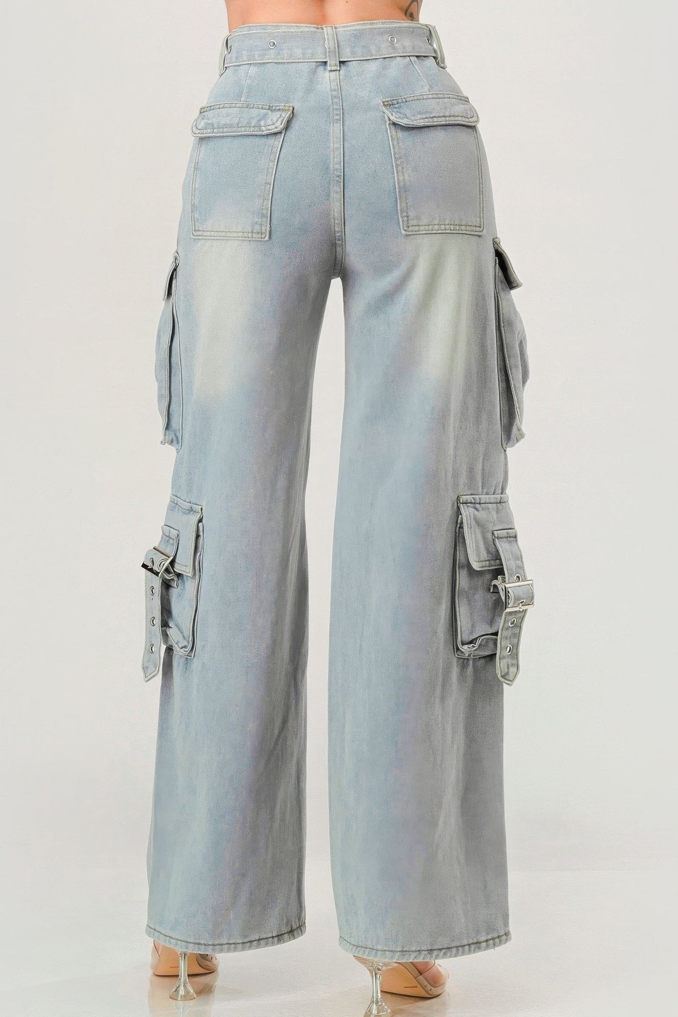 Belted Denim Cargo Jean - Concordia Style Boutique