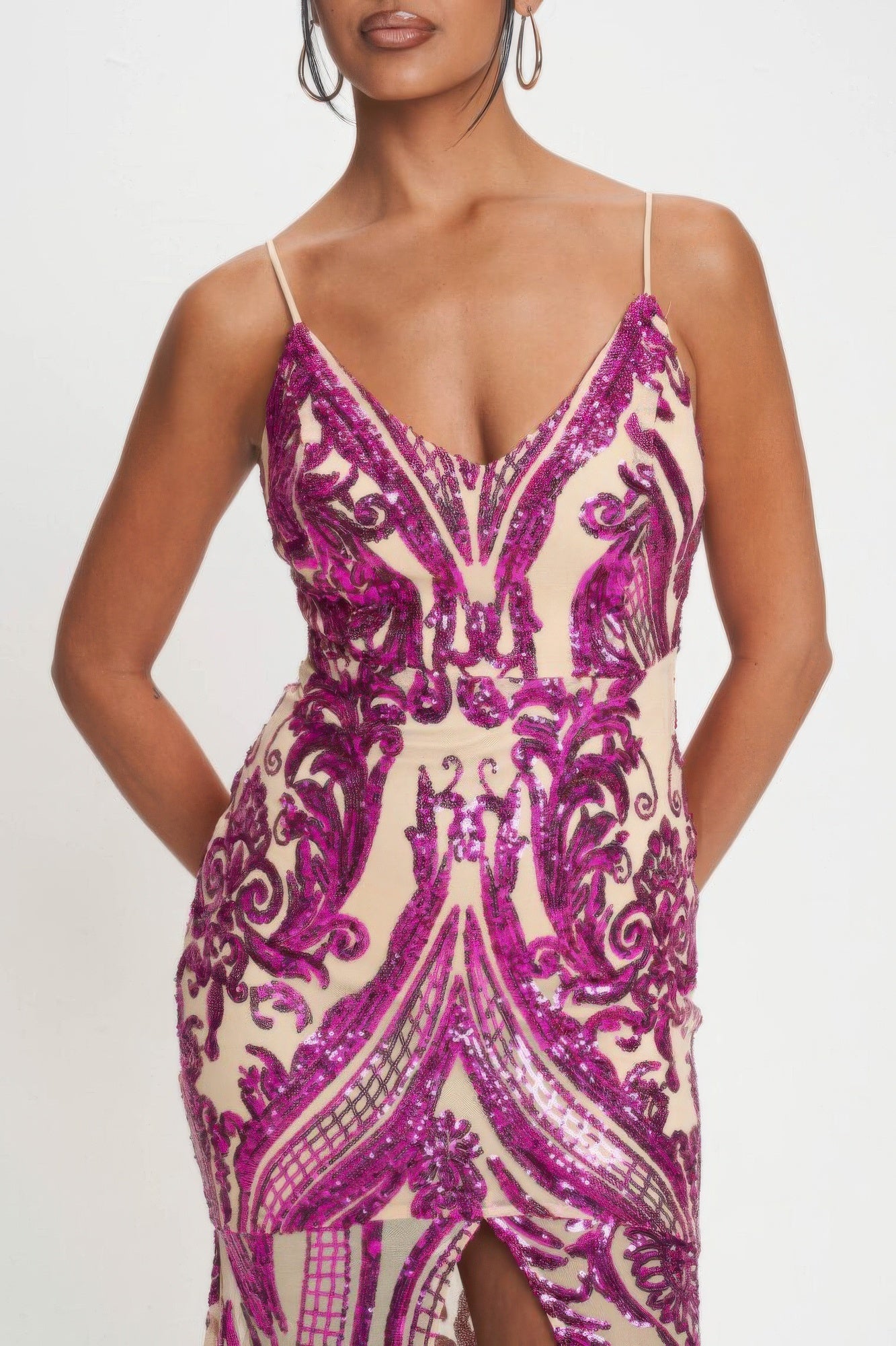 Art Deco Sequins Maxi Dress - Concordia Style Boutique