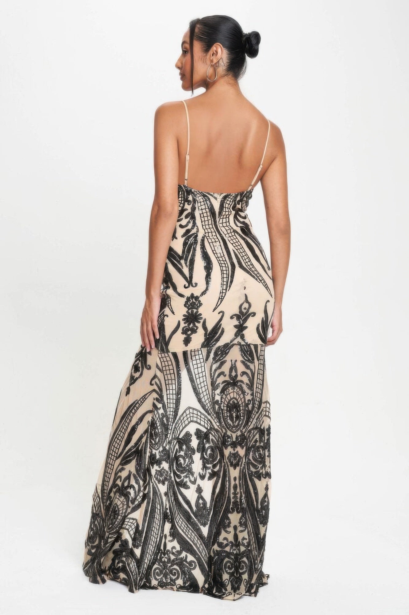 Art Deco Sequins Maxi Dress - Concordia Style Boutique