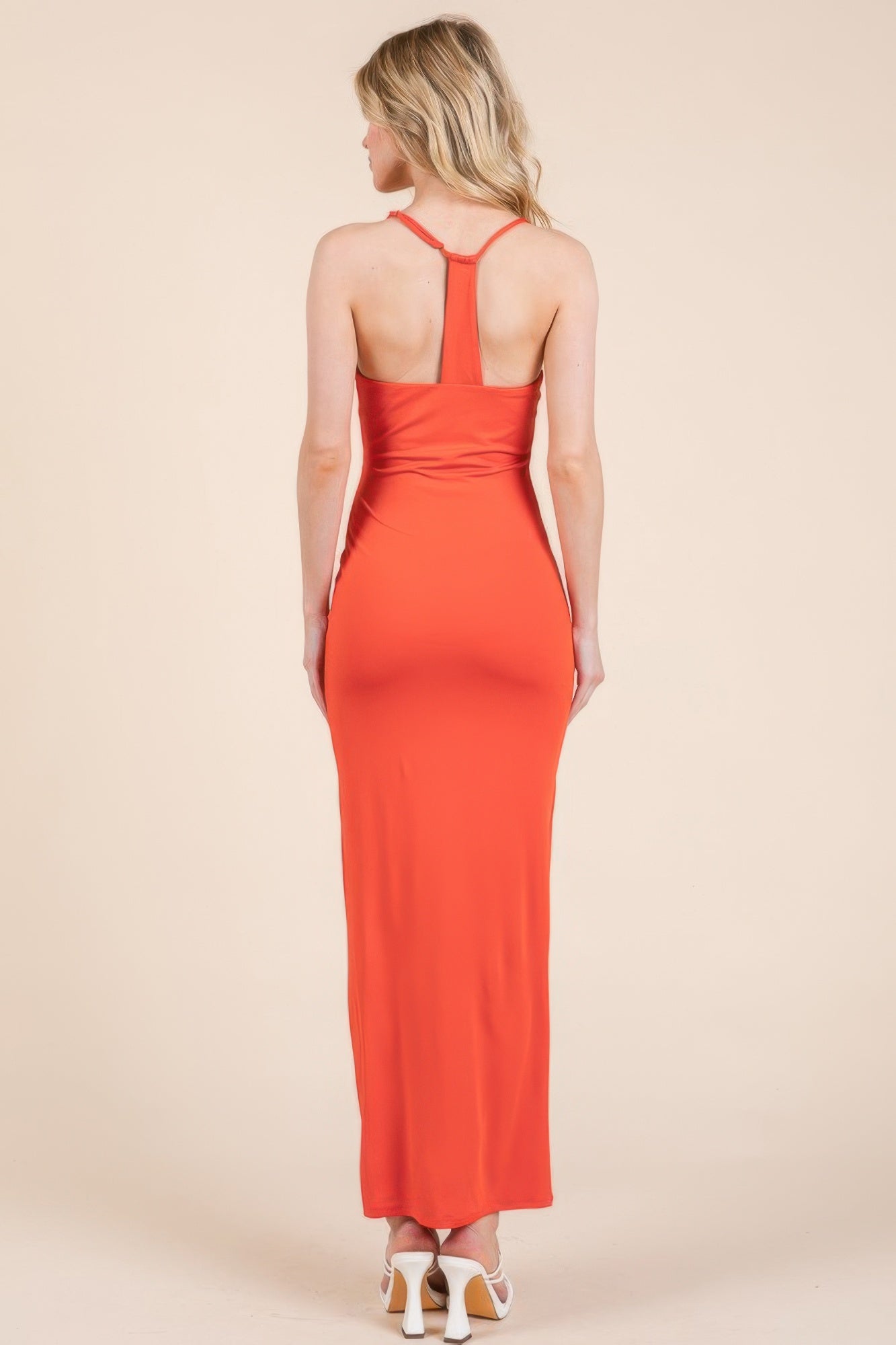 Asymmetry Ruched Double Layered Maxi Dress - Concordia Style Boutique