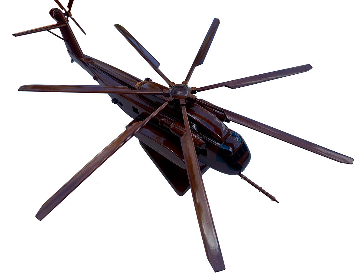 CH53K Sea Stallion Mahogany Wood Desktop Helicopter Model