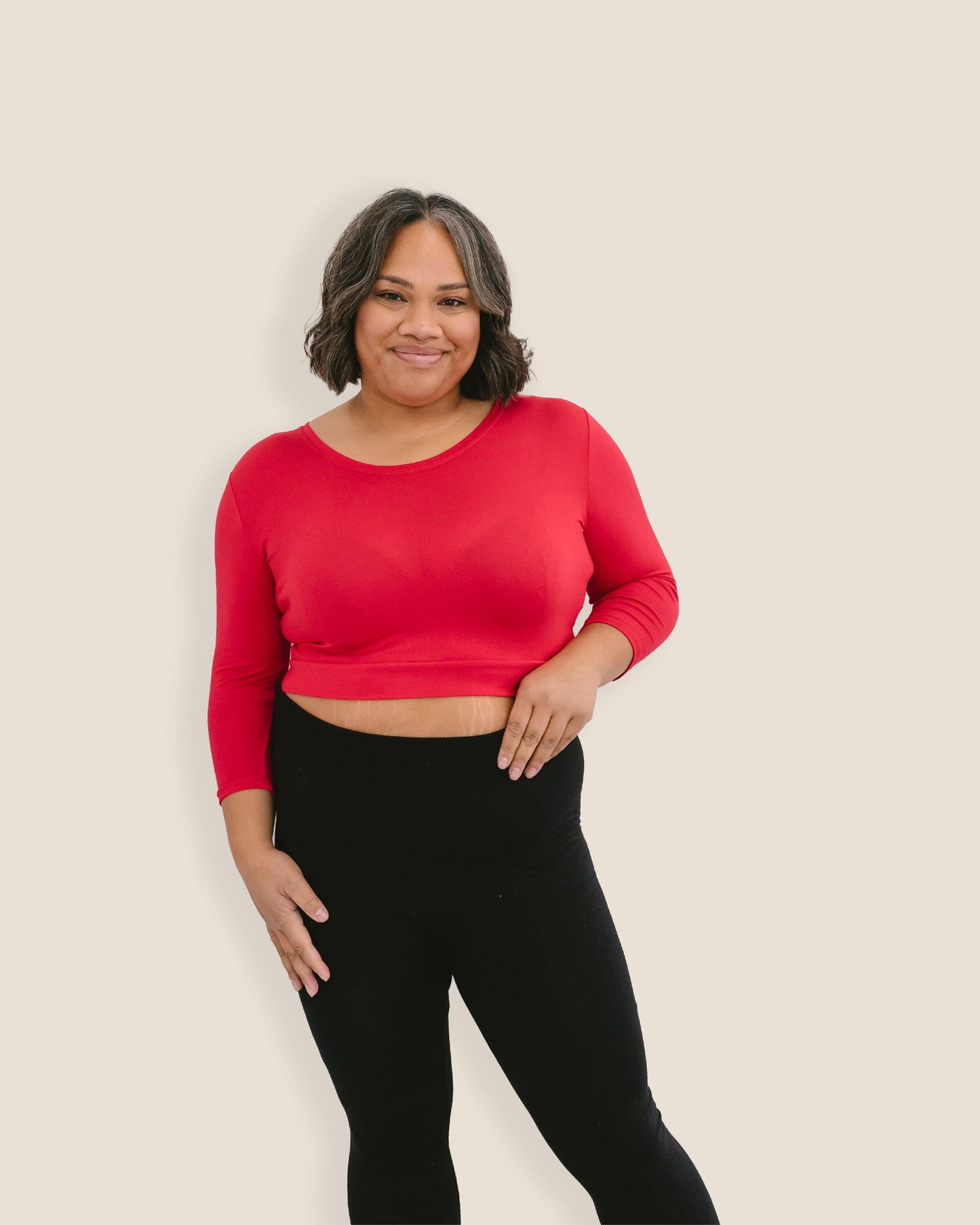 Crew Neck 3/4 Sleeve Halftee - Concordia Style Boutique