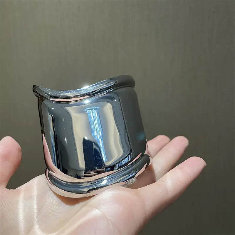 Asymmetrical Metal Wave Bracelet - Concordia Style Boutique