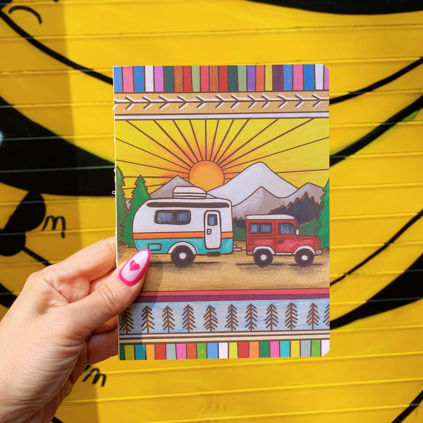 Camper Double-Sided Journal | Wood Burned Camper Trailer Art Designs Notebook - Premium Journal from The Bullish Store - Just $15.95! Shop now at Concordia Style Boutique