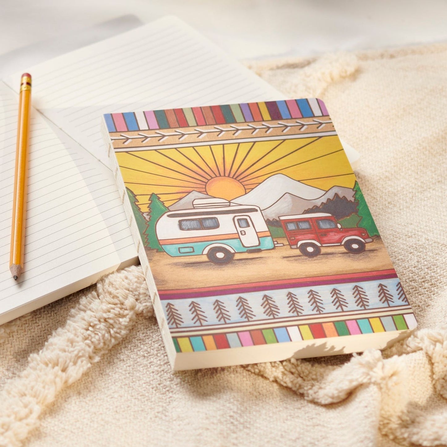 Camper Double-Sided Journal | Wood Burned Camper Trailer Art Designs Notebook - Premium Journal from The Bullish Store - Just $15.95! Shop now at Concordia Style Boutique