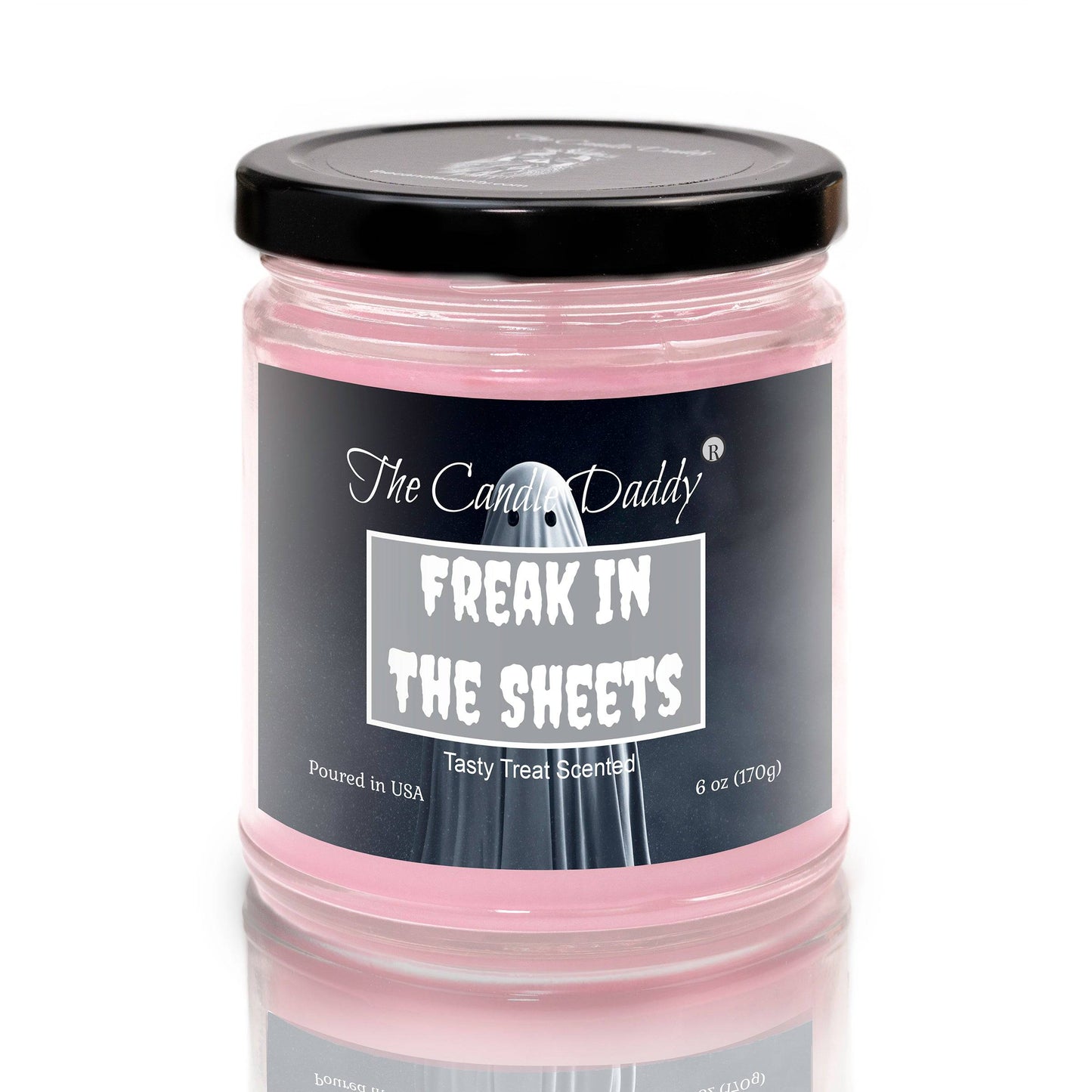 Freak In The Sheets- Sweet Treat Scented - Funny Halloween 6 Oz Jar Candle - 40 Hour Burn Time