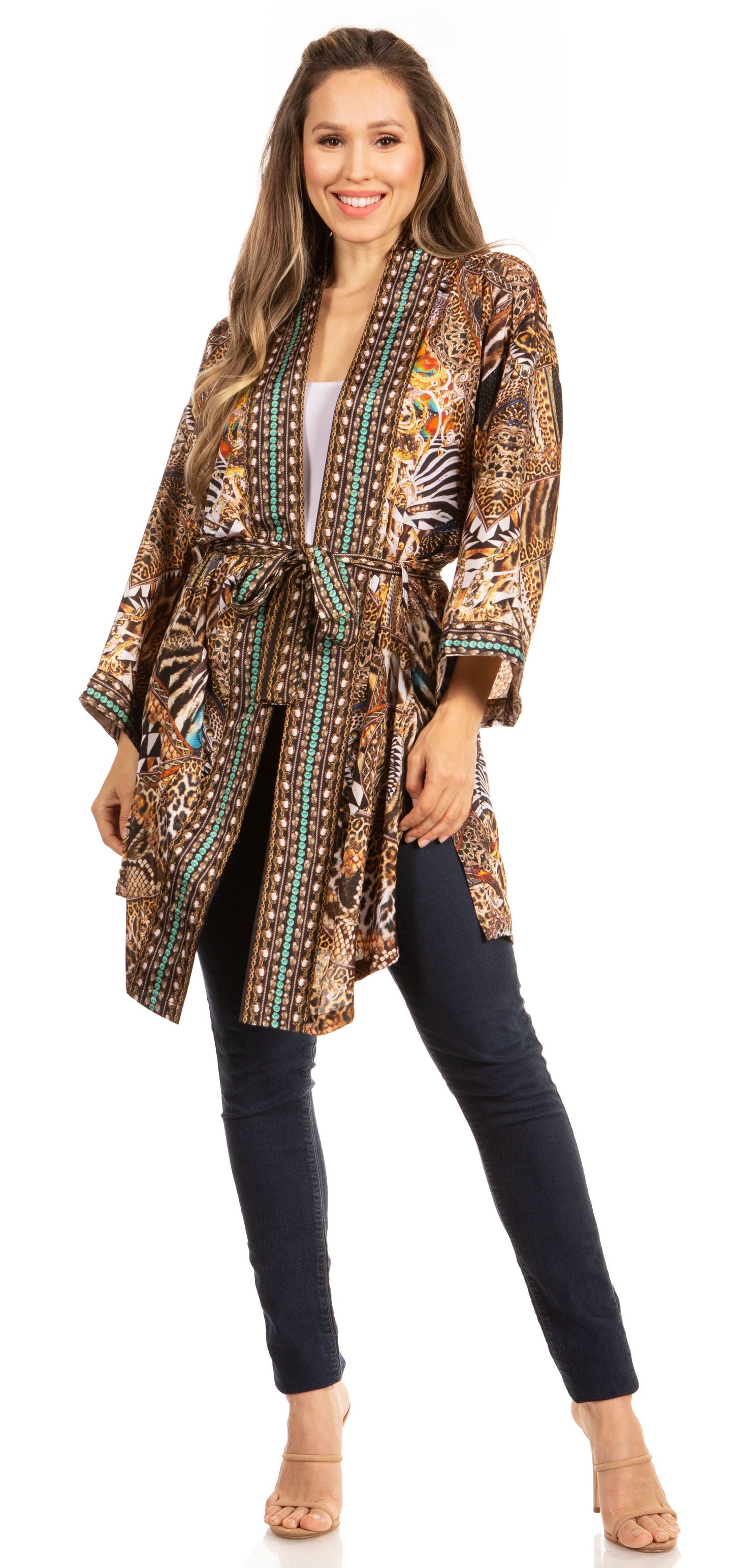 Stay on Trend with Sakkas Janis Women's Amazing Print Cardigan Sweater - Concordia Style Boutique