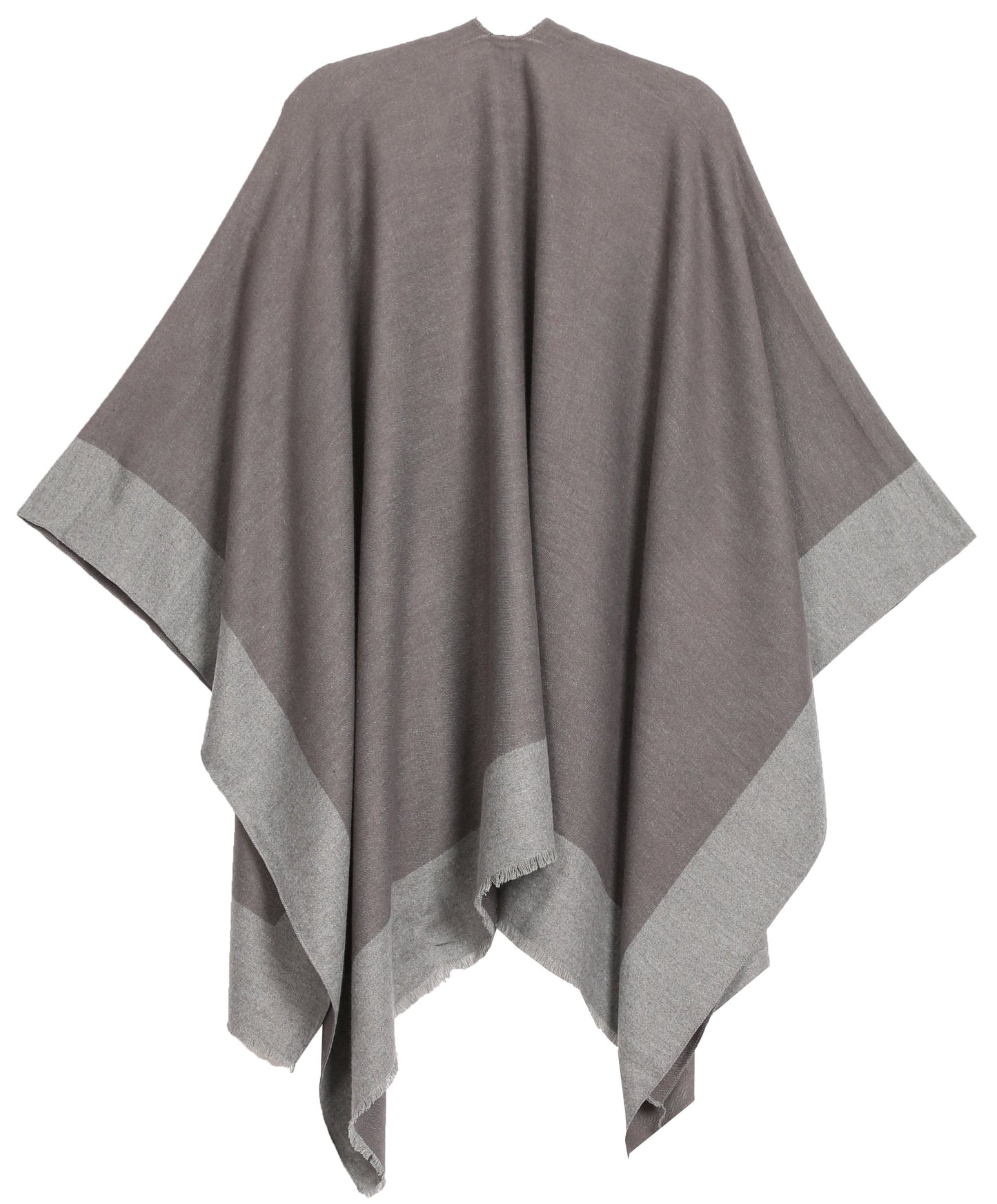 Sakkas Nila Women's Reversible Open Front Large Poncho Shawl Wrap Scarf Cape Ruana - Concordia Style Boutique