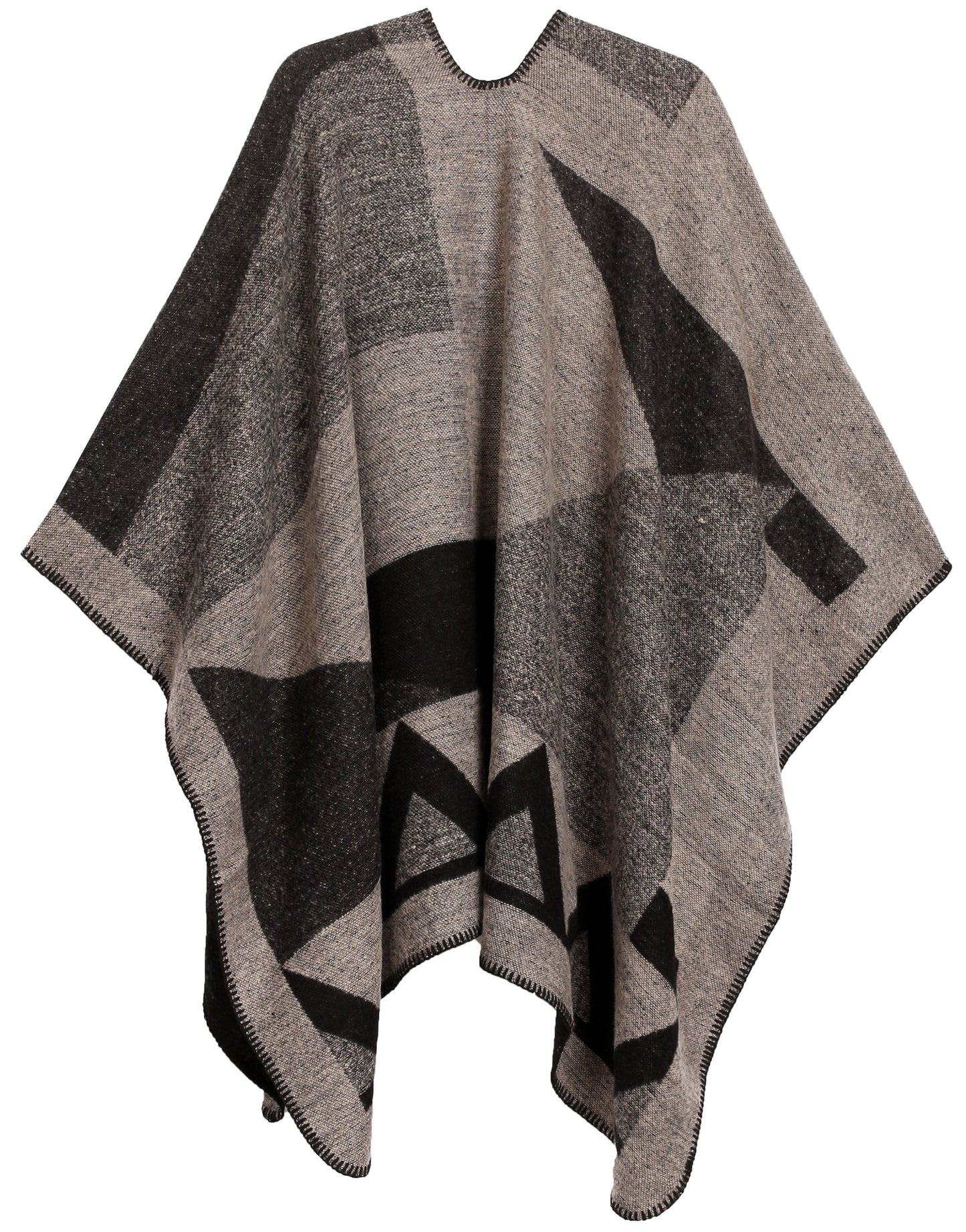 Sakkas Mari Women's Reversible Large Poncho Shawl Wrap Scarf Cape Ruana Blanket - Concordia Style Boutique