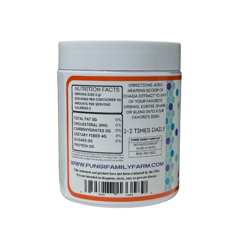 Chaga Powder Extract 100gr 30 day Supply