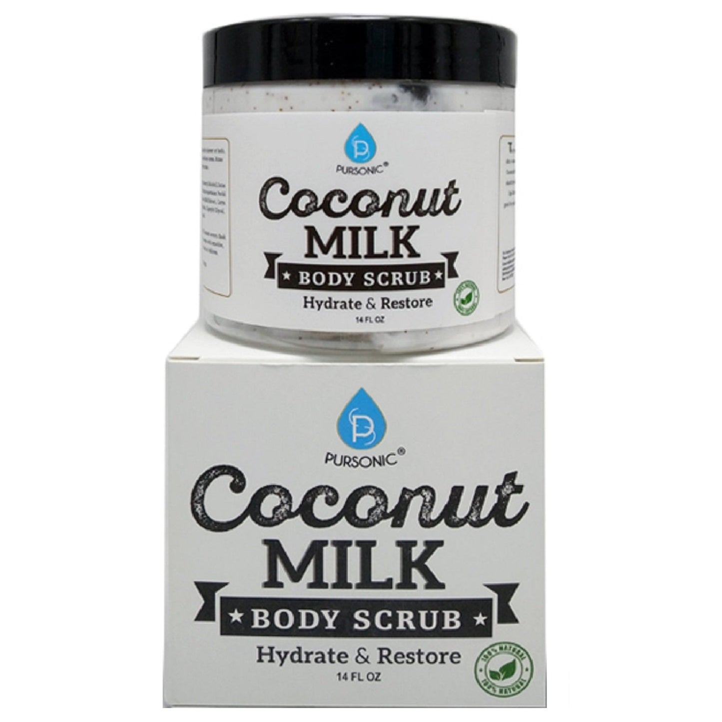 100% Natural Coconut Milk Body Scrub 14oz - Concordia Style Boutique