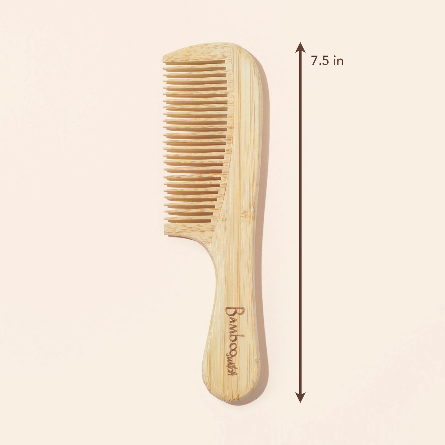 Bamboo Wide Tooth Comb with Handle | Pointed Tips - Concordia Style Boutique