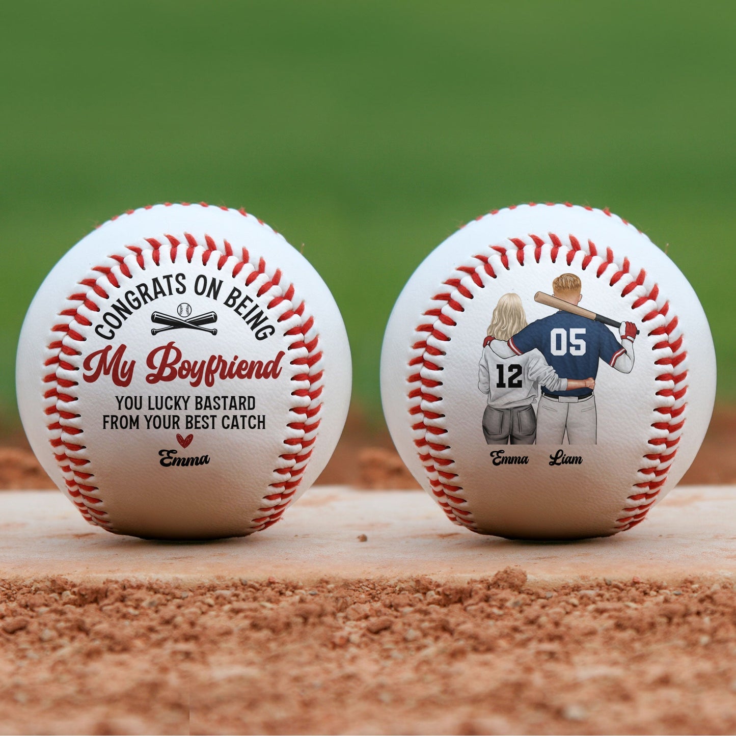 Personalized Baseball - "Congrats On Being My Boyfriend - From Your Best Catch " - Premium Baseball from Concordia Style Boutique - Just $26.82! Shop now at Concordia Style Boutique