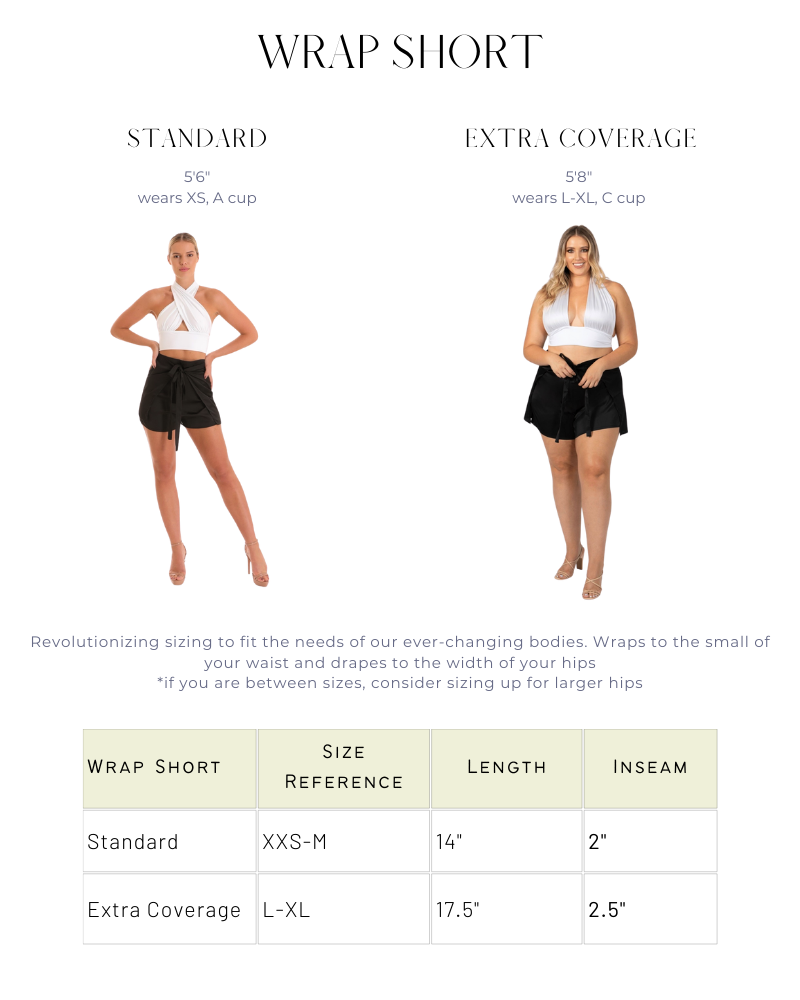 Wrap Short - Viscose Satin - Concordia Style Boutique