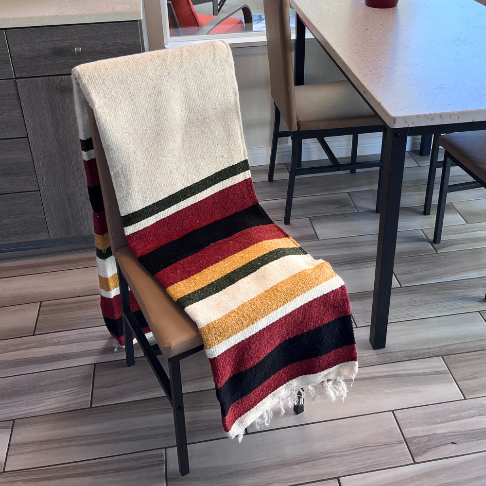 Wool Striped Mexican Blanket - Concordia Style Boutique