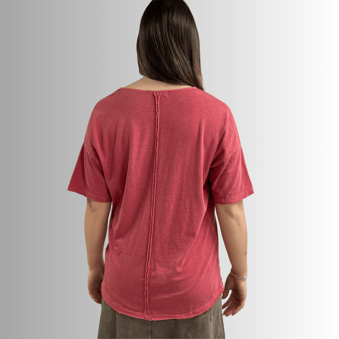 Julianne Cotton Cowl Neck Slub Tee - Concordia Style Boutique