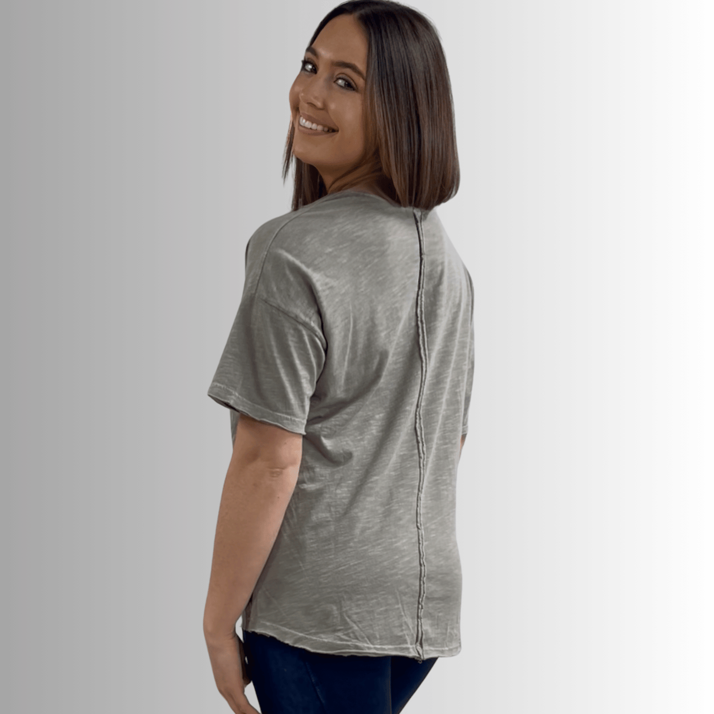 Julianne Cotton Cowl Neck Slub Tee - Concordia Style Boutique