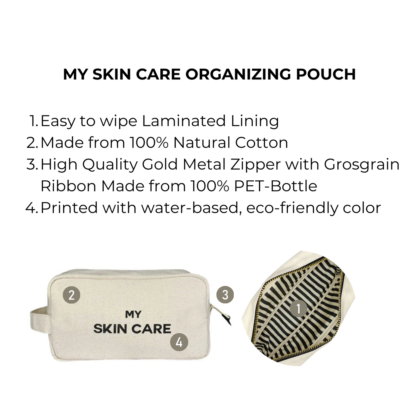 My Skin Care - Organizing Pouch, Cream - Concordia Style Boutique