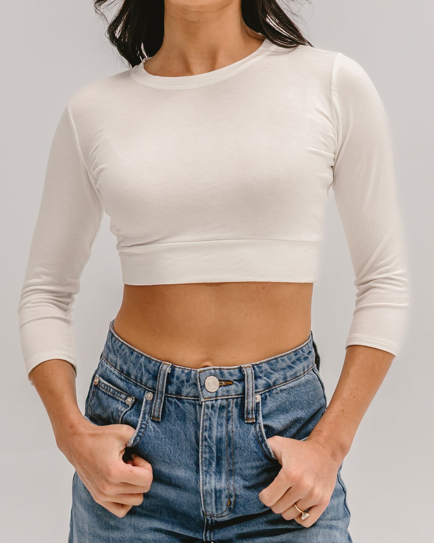 Crew Neck 3/4 Sleeve Halftee - Concordia Style Boutique