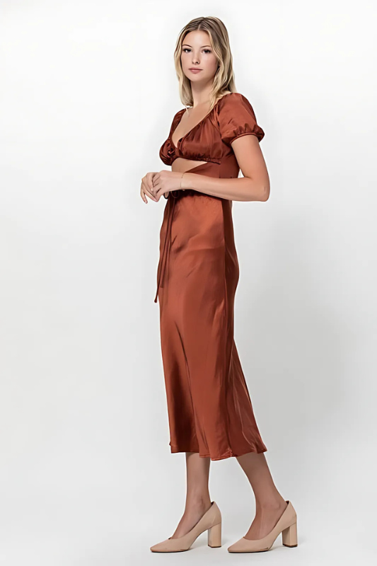 Romance in Rome Satin Dress