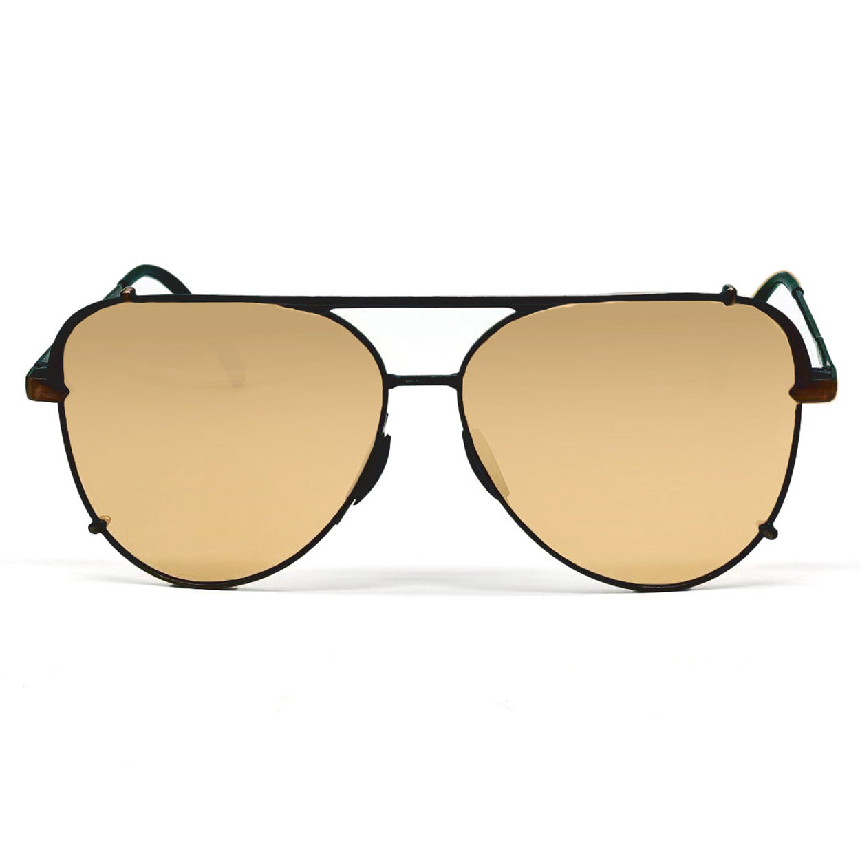 Cristina - Tangle Free - Mirrored Brown Aviator Sunglasses - Concordia Style Boutique