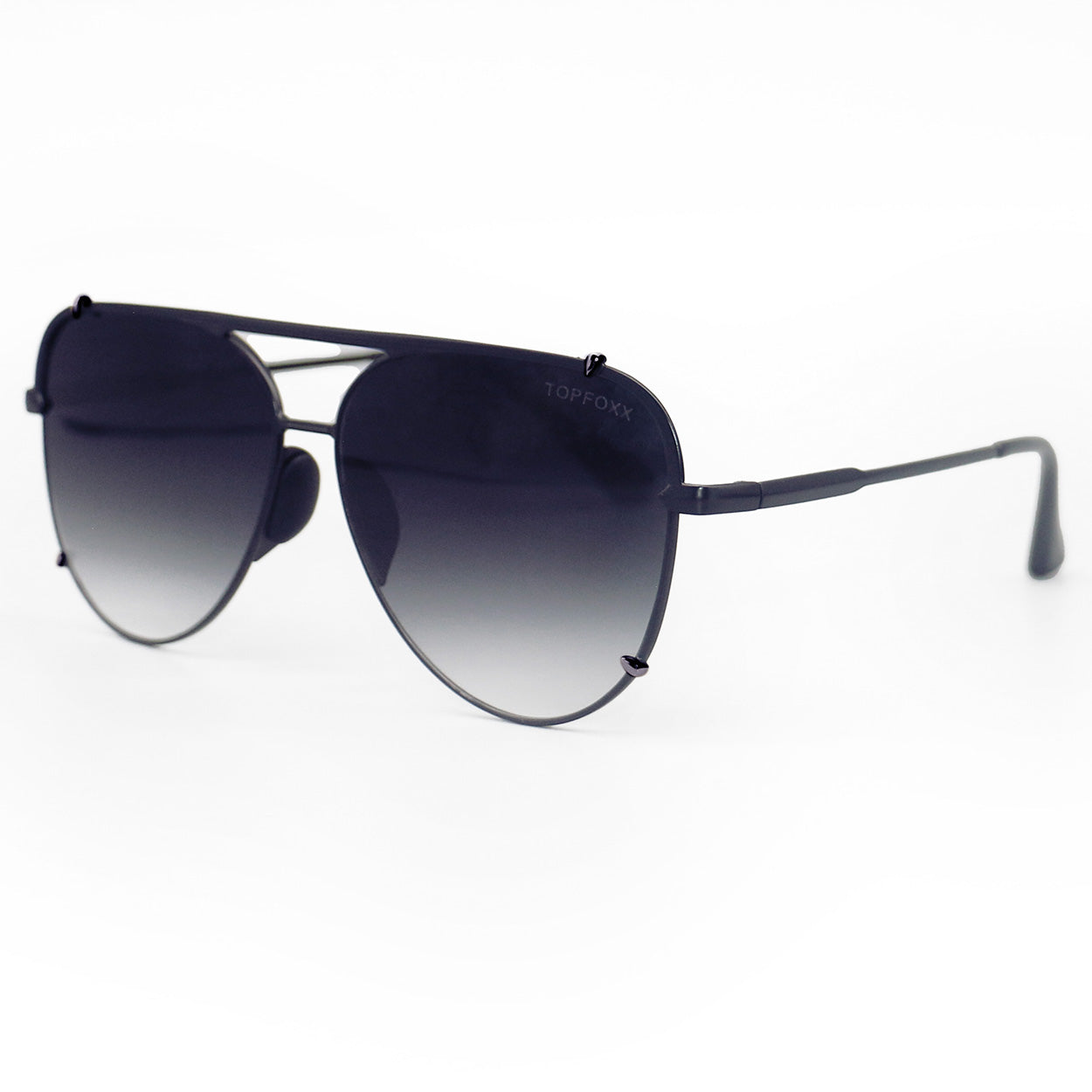 Cristina - Tangle Free - Faded Black Aviator Sunglasses - Concordia Style Boutique