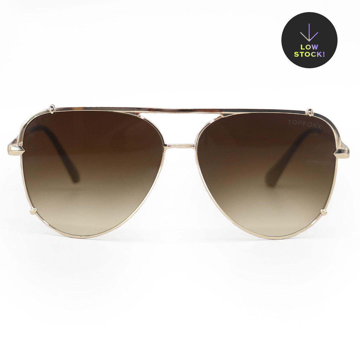 Cristina - Tangle Free - Faded Brown Aviator Sunglasses - Concordia Style Boutique
