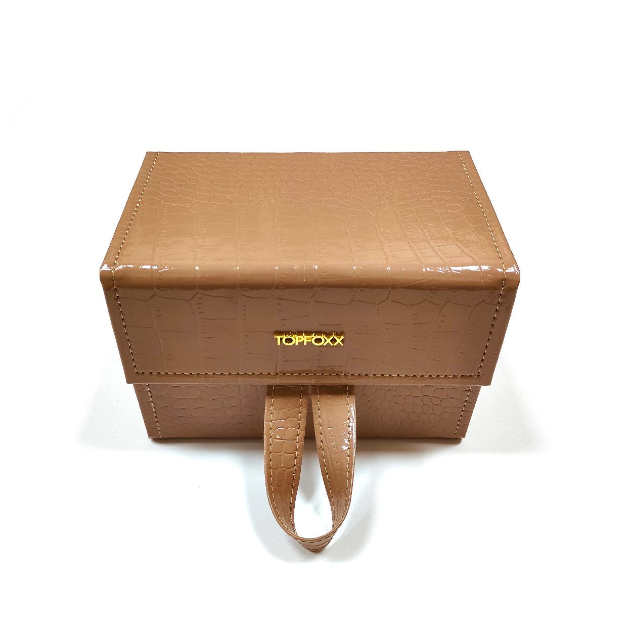 Nude Faux Croco Travel Case - Concordia Style Boutique