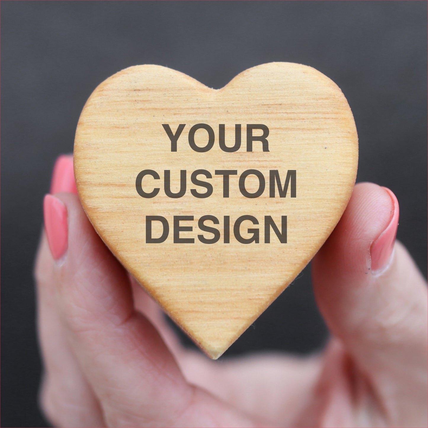 Engraved Heart Magnets