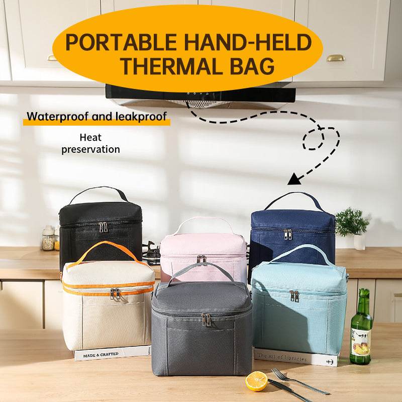 Lunch bag - Light, insulated, leak - proof, waterproof. Adjustable strap, reusable, for work, picnic, travel. - Concordia Style Boutique