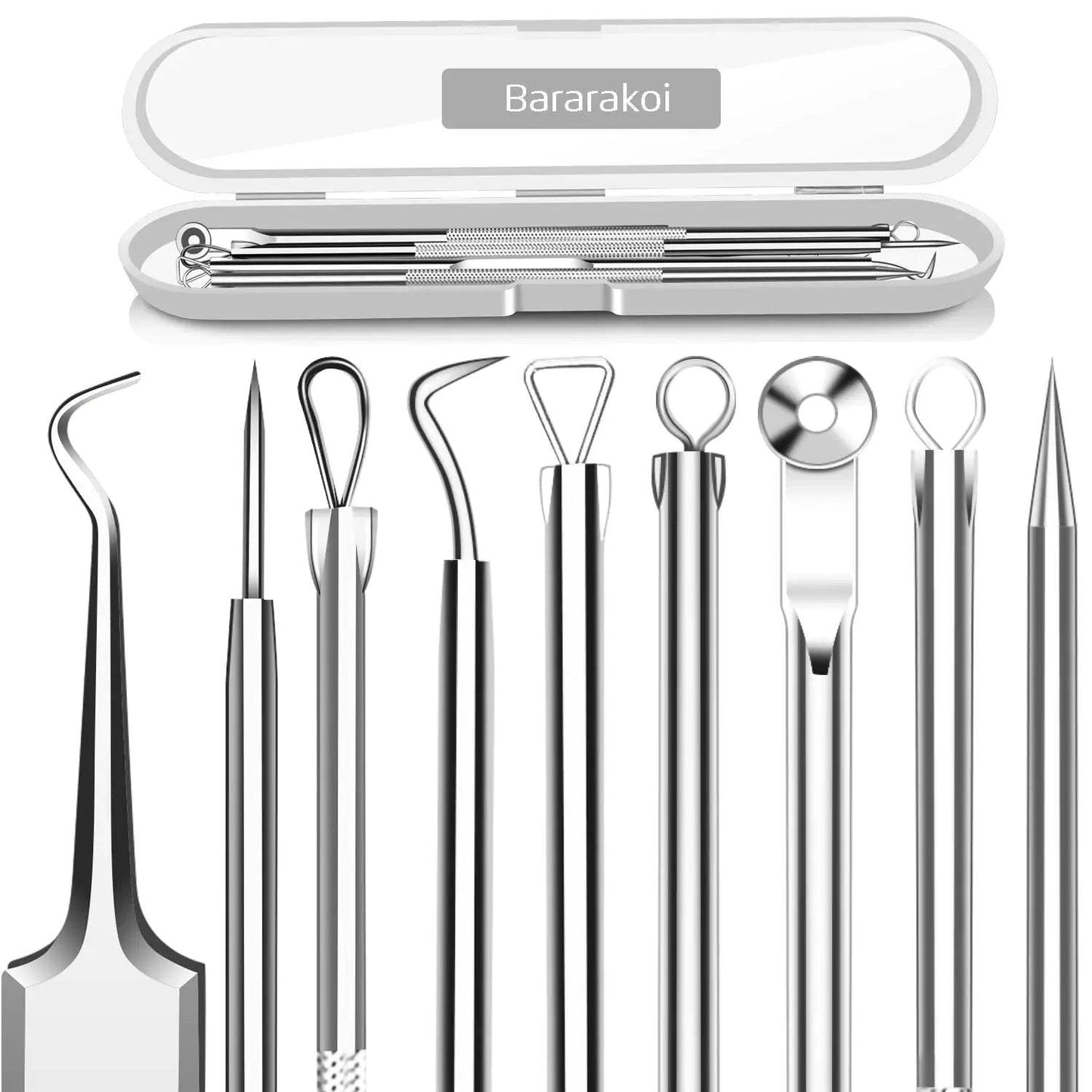 5 PCS Blackhead Remover Comedone Extractor, Curved Blackhead Tweezers Kit, Professional Stainless Pimple Acne Blemish Removal Tools Kit - Concordia Style Boutique