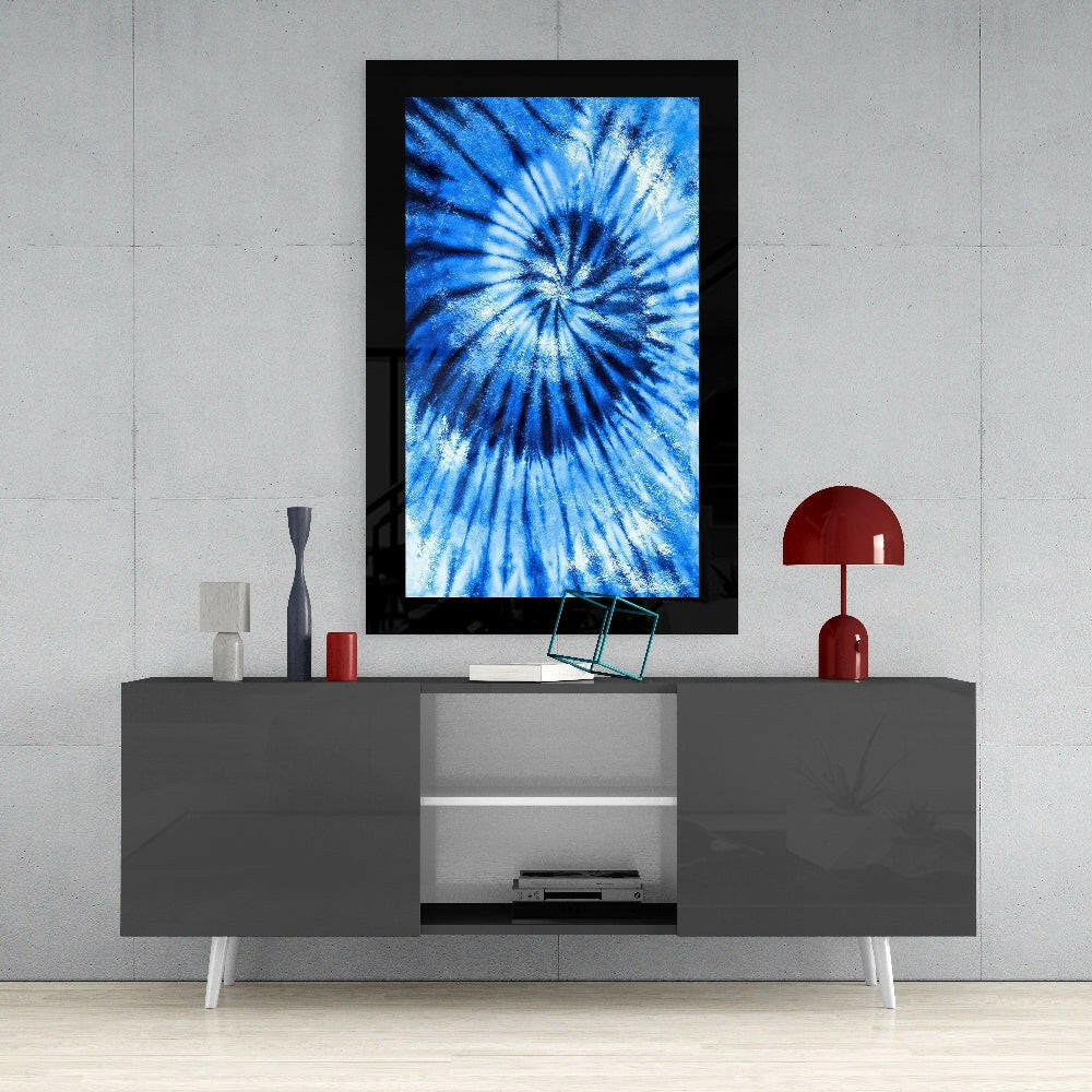Blue Shell Glass Wall Art