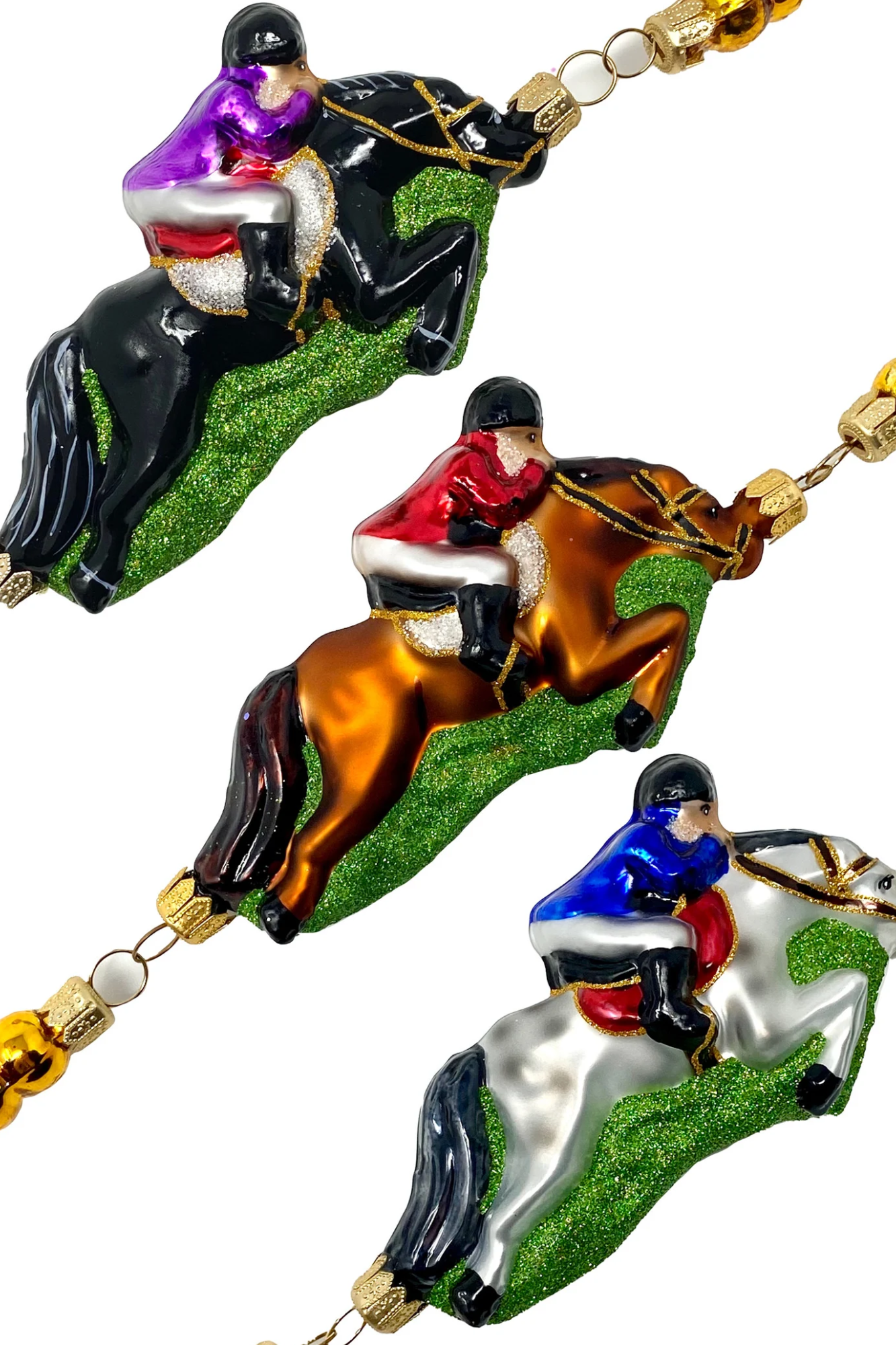 Derby Horse Glass Tree Garland