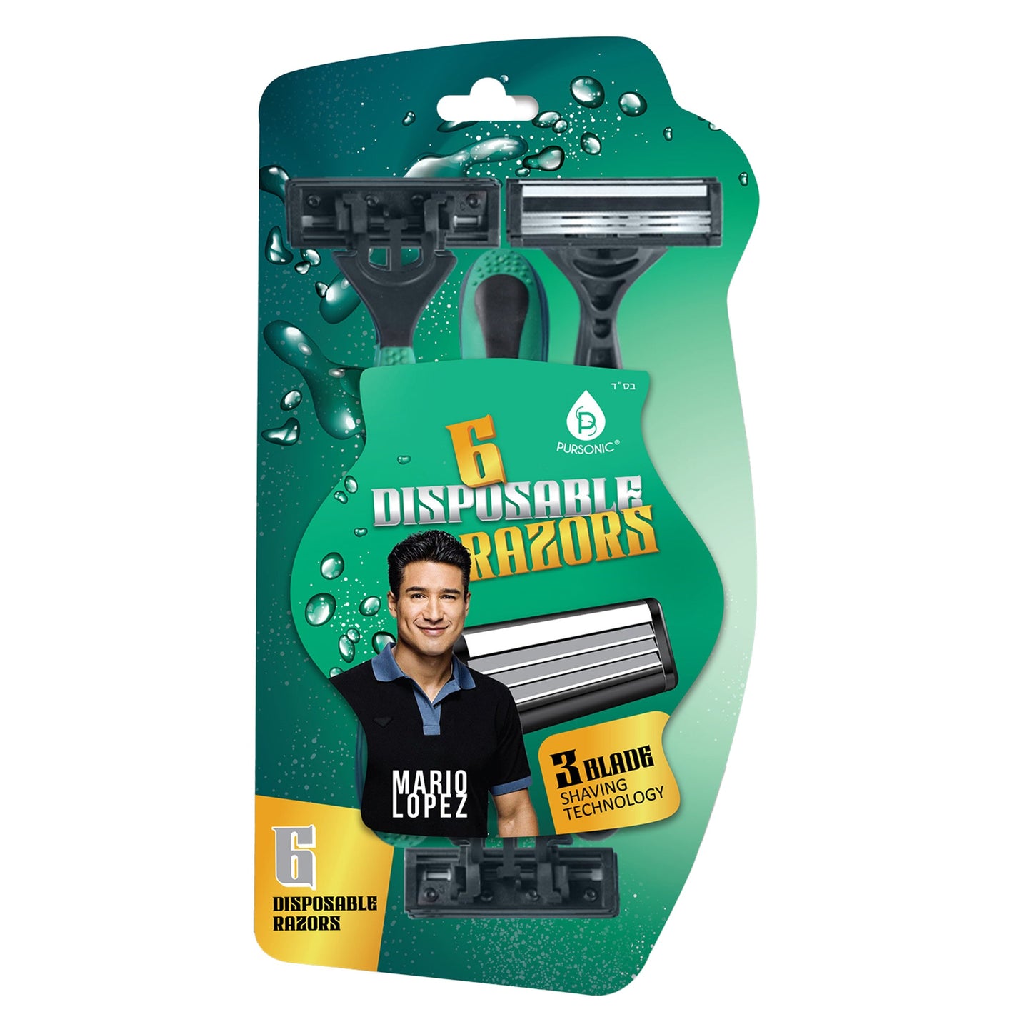 Mario Lopez 6 Disposable Razors - 3 Blade Shaving Surface Technology - Concordia Style Boutique