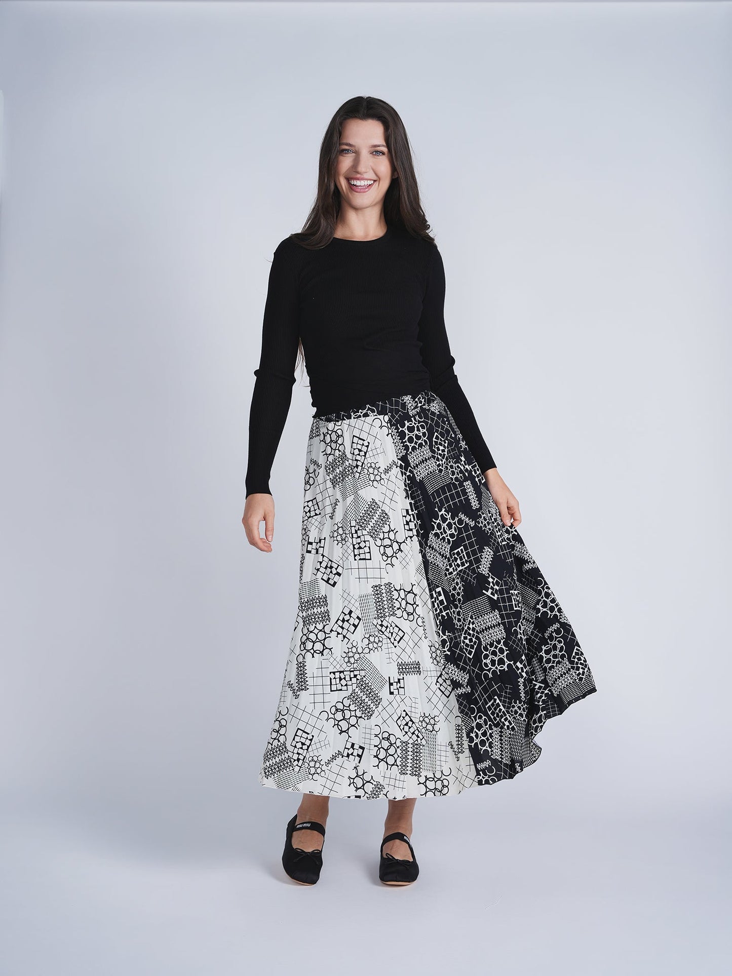 2 Tone Midi Pleated Skirt - Concordia Style Boutique