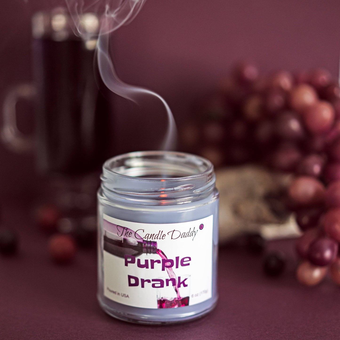 Purple Drank - Grape Soda Scented - Funny 6 Oz Jar Candle - 40 Hour Burn