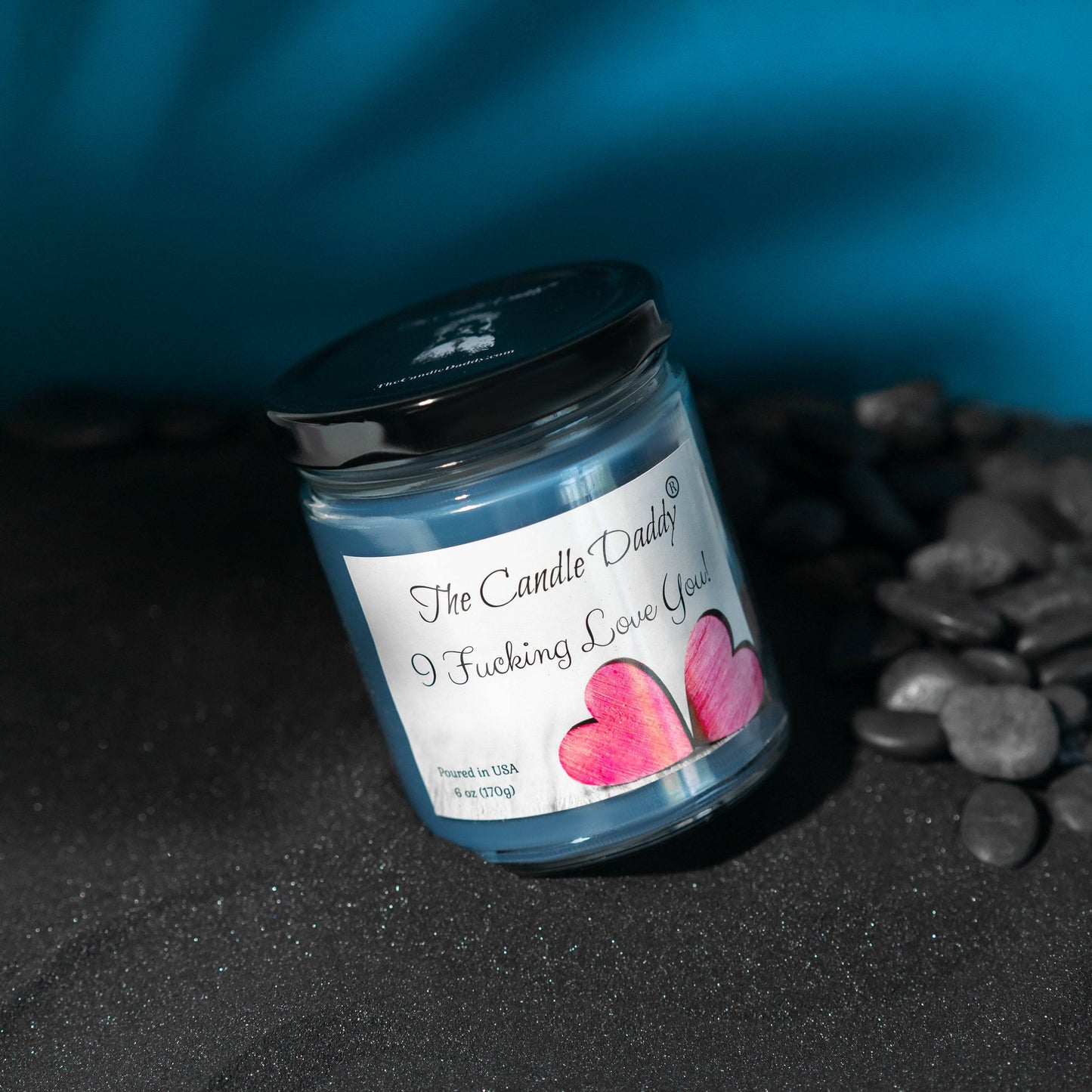 I Fucking Love You - Deep Ocean Scented - Funny 6 Oz Jar Valentine's Day Candle - 40 Hour Burn Time