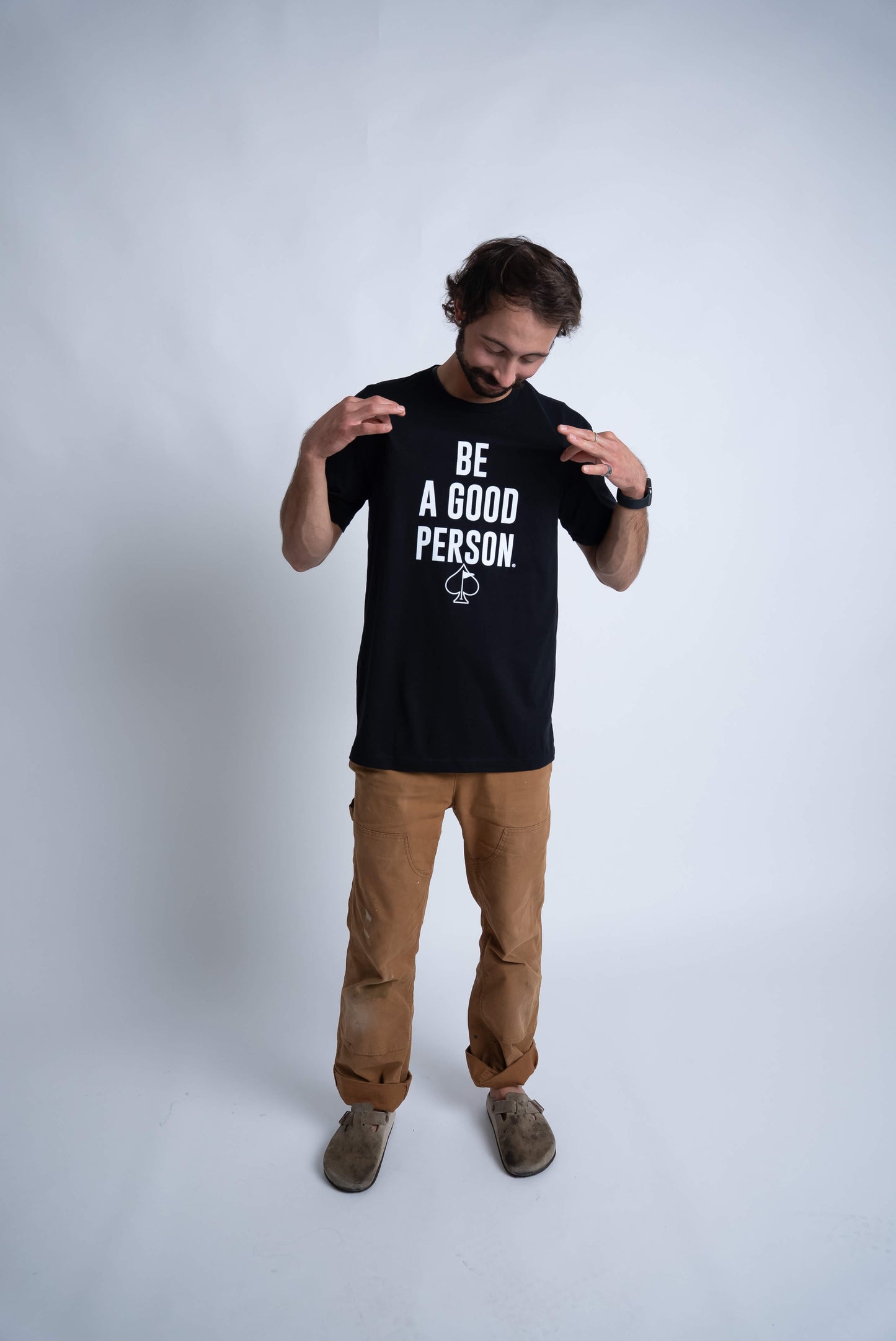 Be A Good Person X Pins and Aces Signature T-Shirt - Black