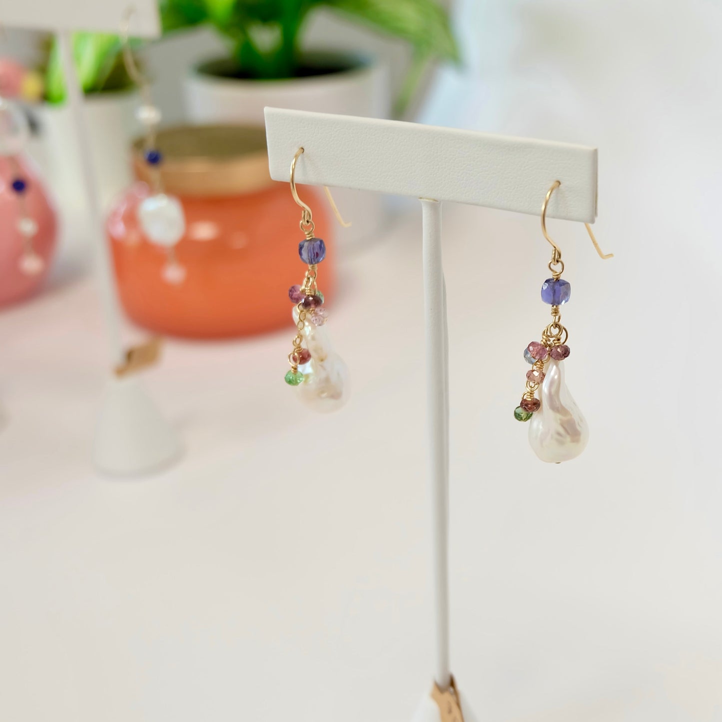 Stunning Baroque Pearl Earrings: One Of A Kind