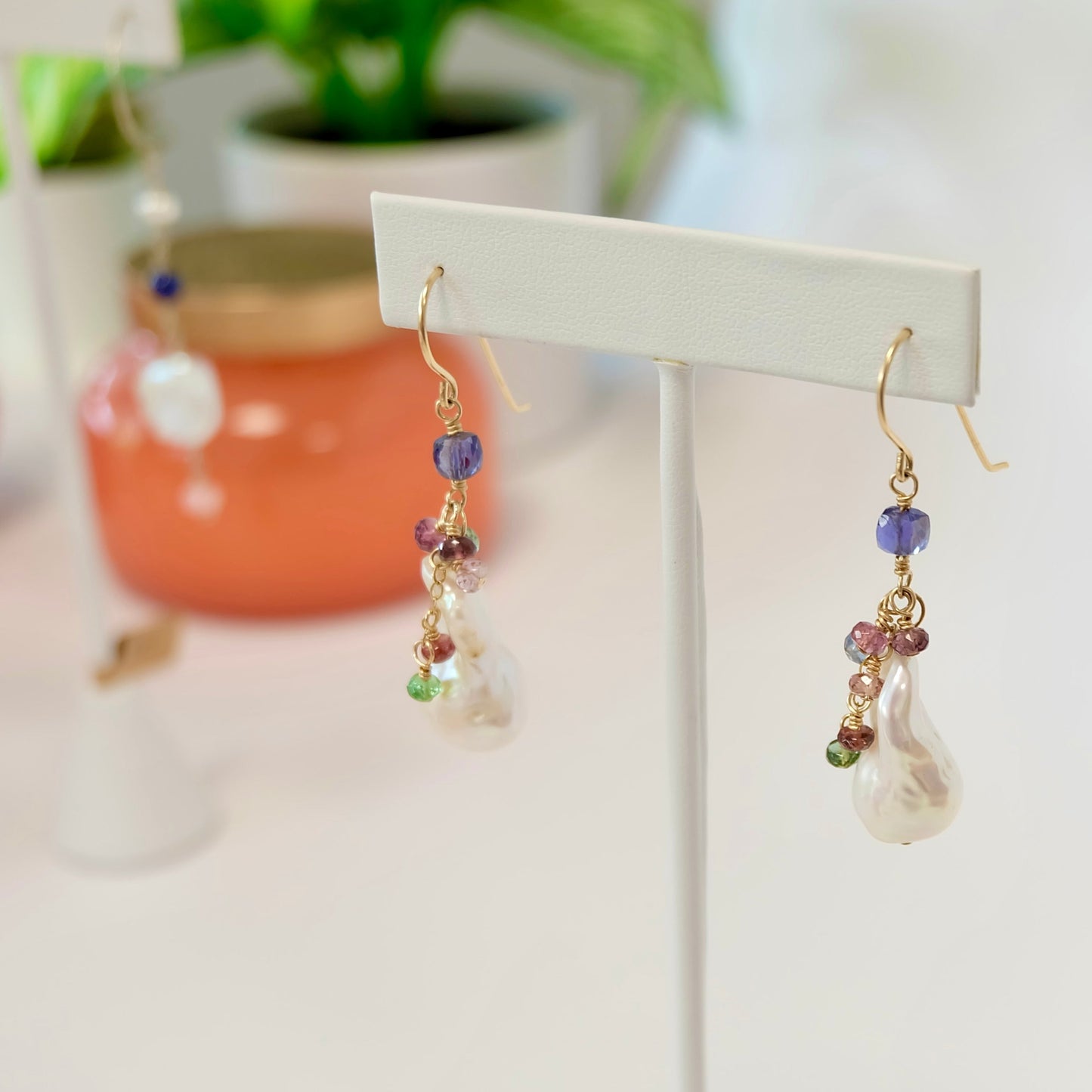 Stunning Baroque Pearl Earrings: One Of A Kind