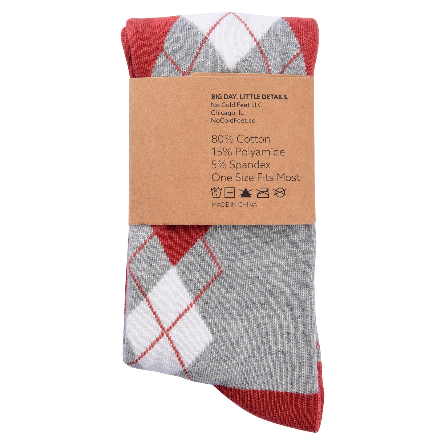 Burnt Orange Argyle Socks
