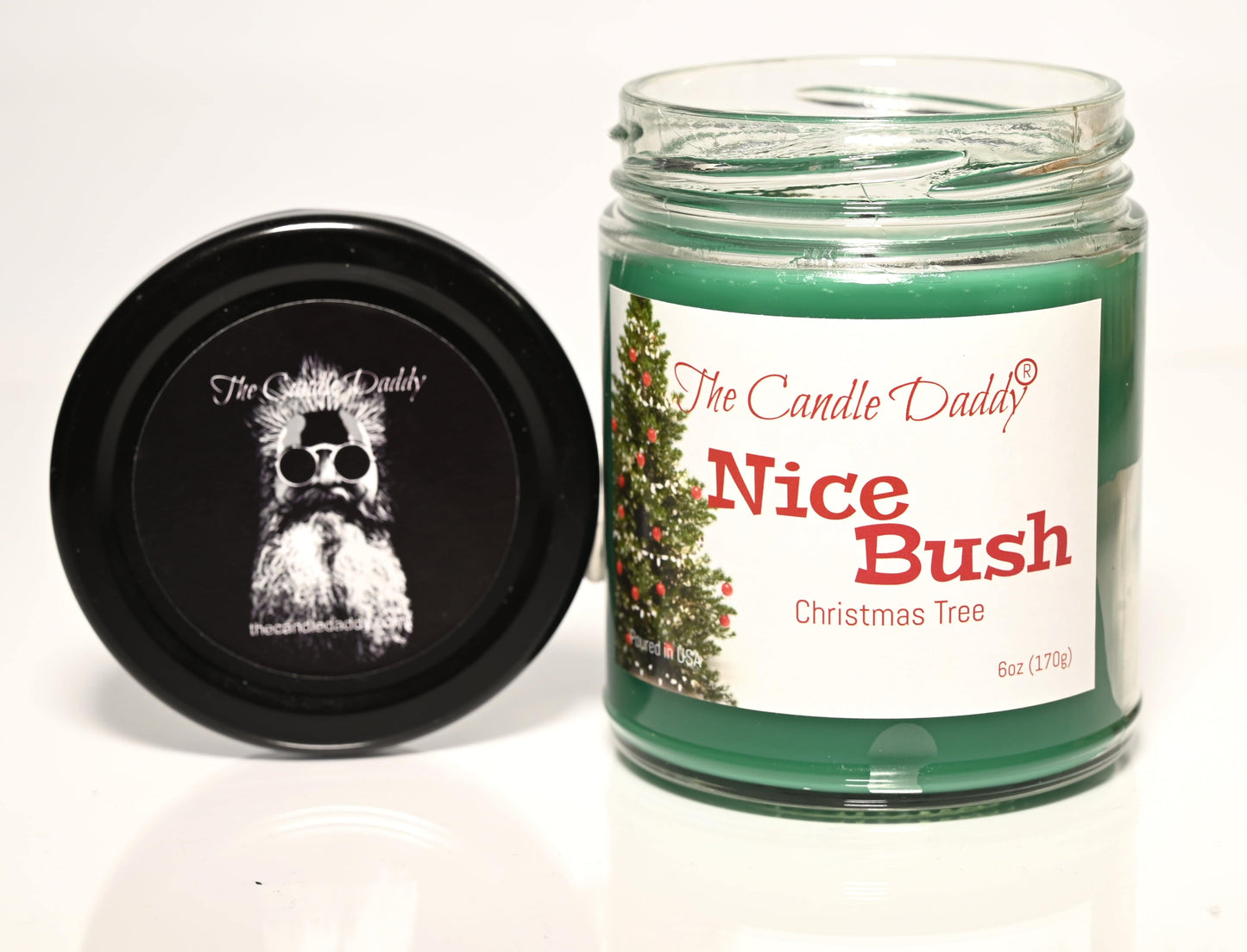 Nice Bush Holiday Candle - Funny Blue Spruce Scented Candle - Funny Holiday Candle for Christmas, New Years - Long Burn Time, Holiday Fragrance, Hand Poured in USA - 6oz