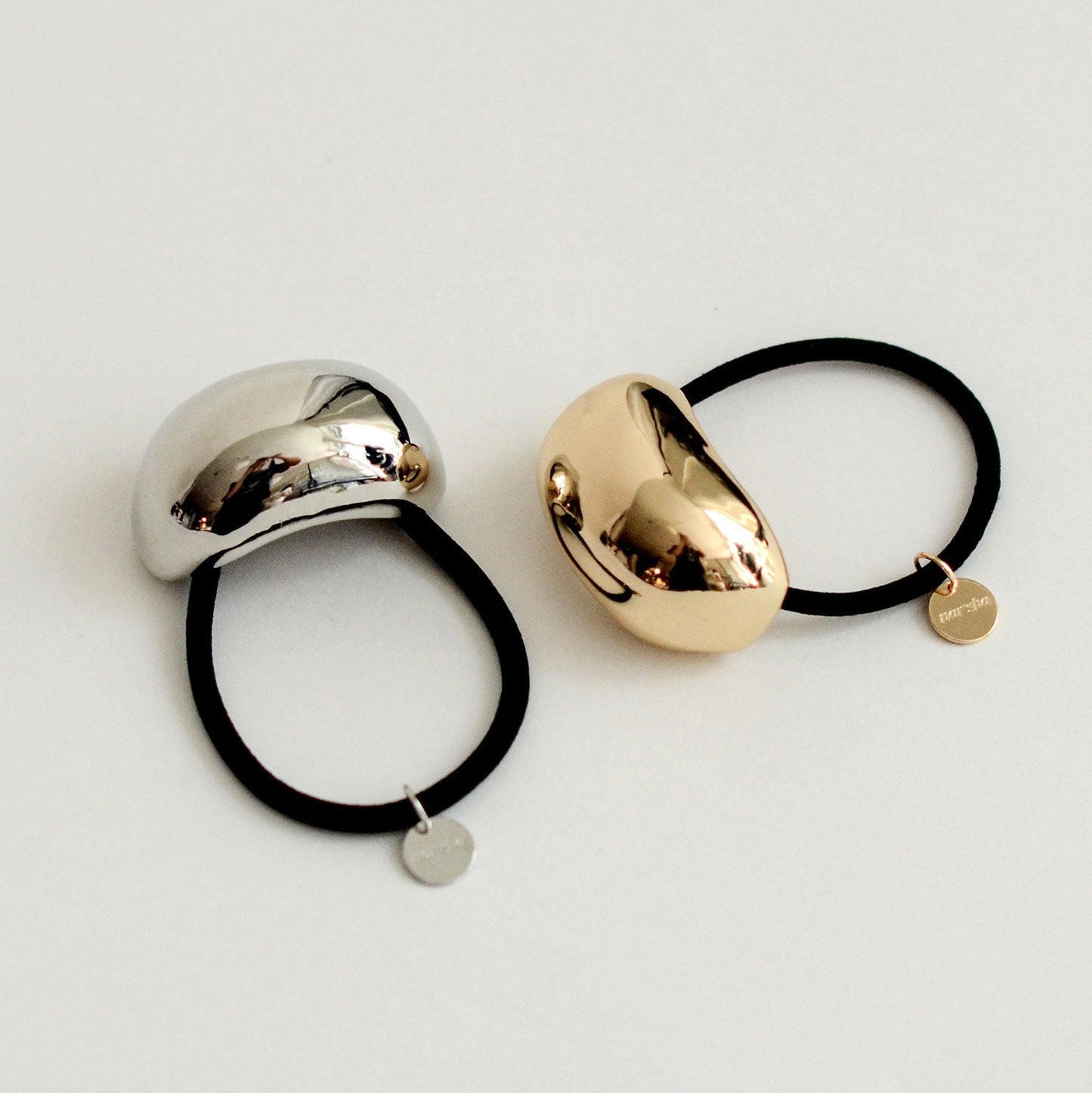 Bold Crescent Metal Cuff Hair Tie | Gold