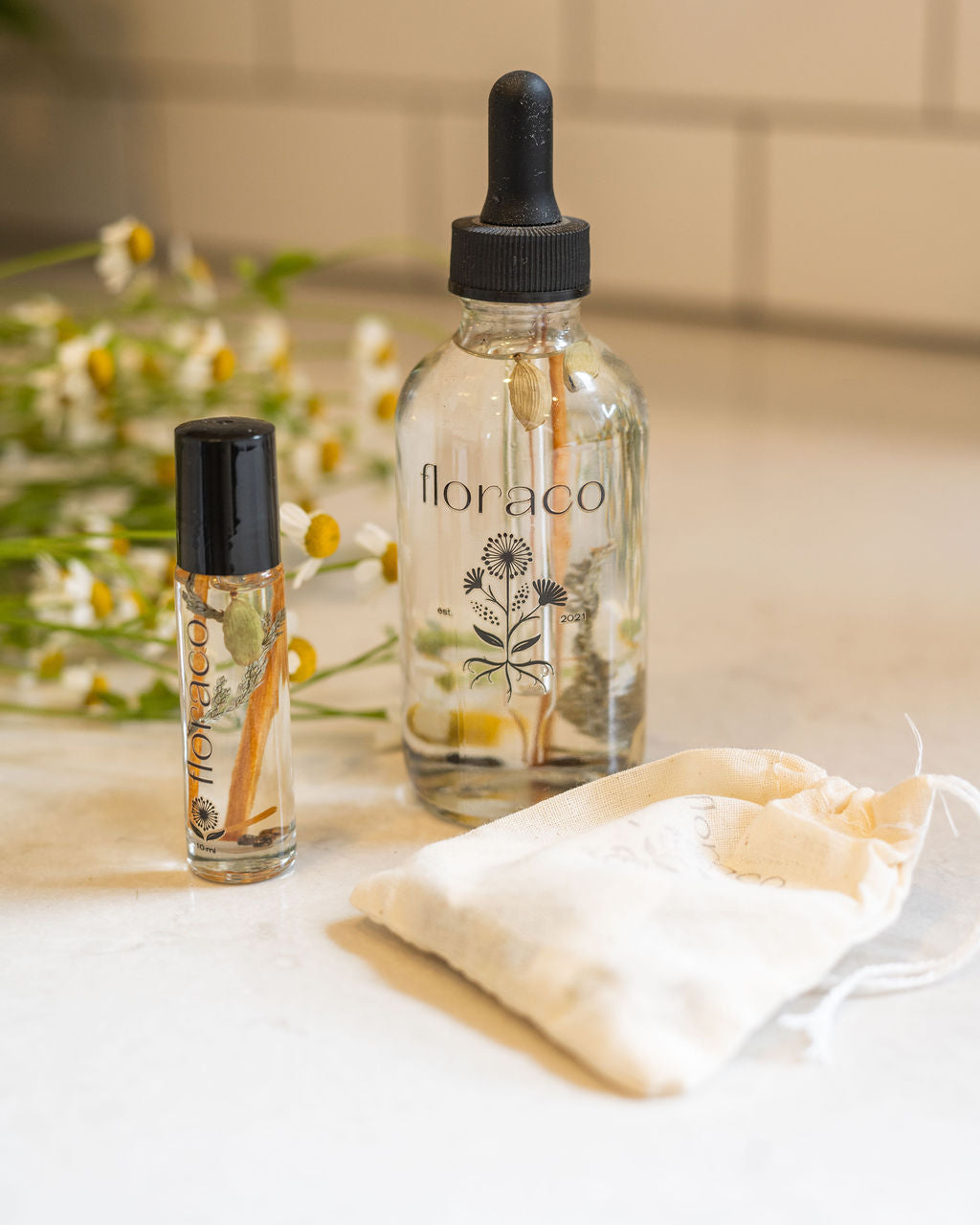 Floraco Perfume Body Oil: Cedarwood, Sandalwood, Iris and Cardamom