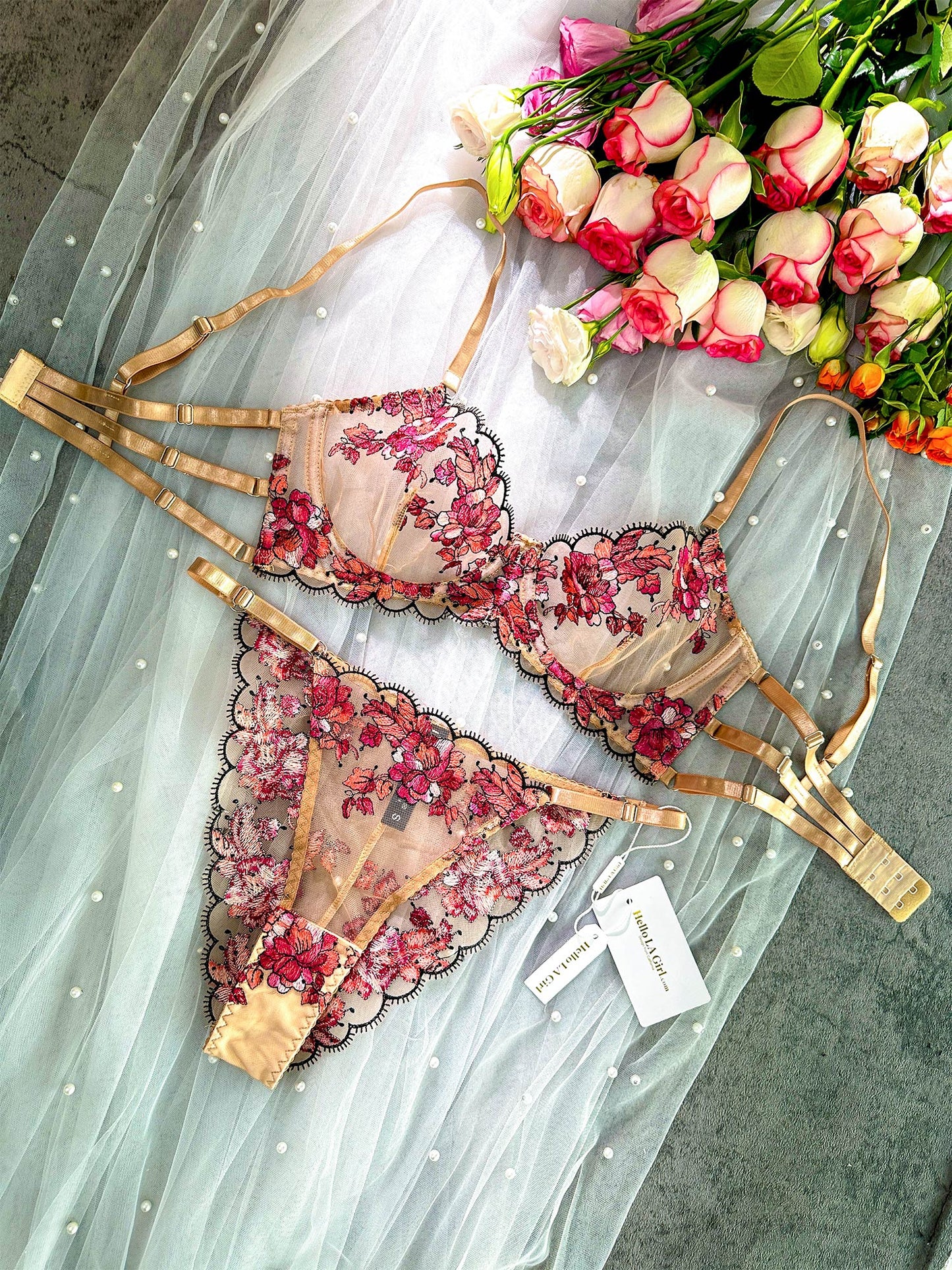 Blossom Elegance Lace Lingerie Set - Concordia Style Boutique