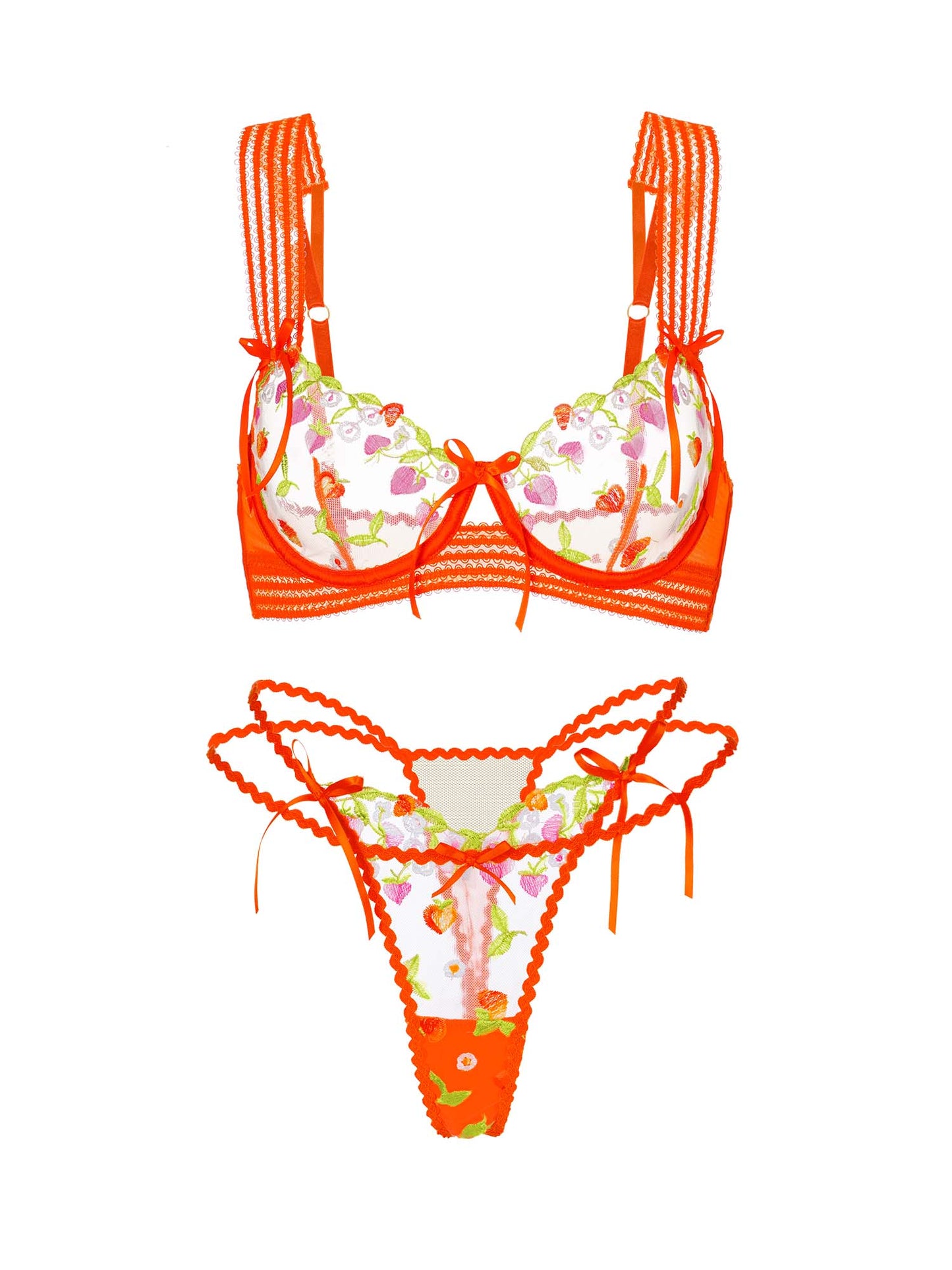 Sunny Meadow Floral Lace Lingerie Set - Concordia Style Boutique